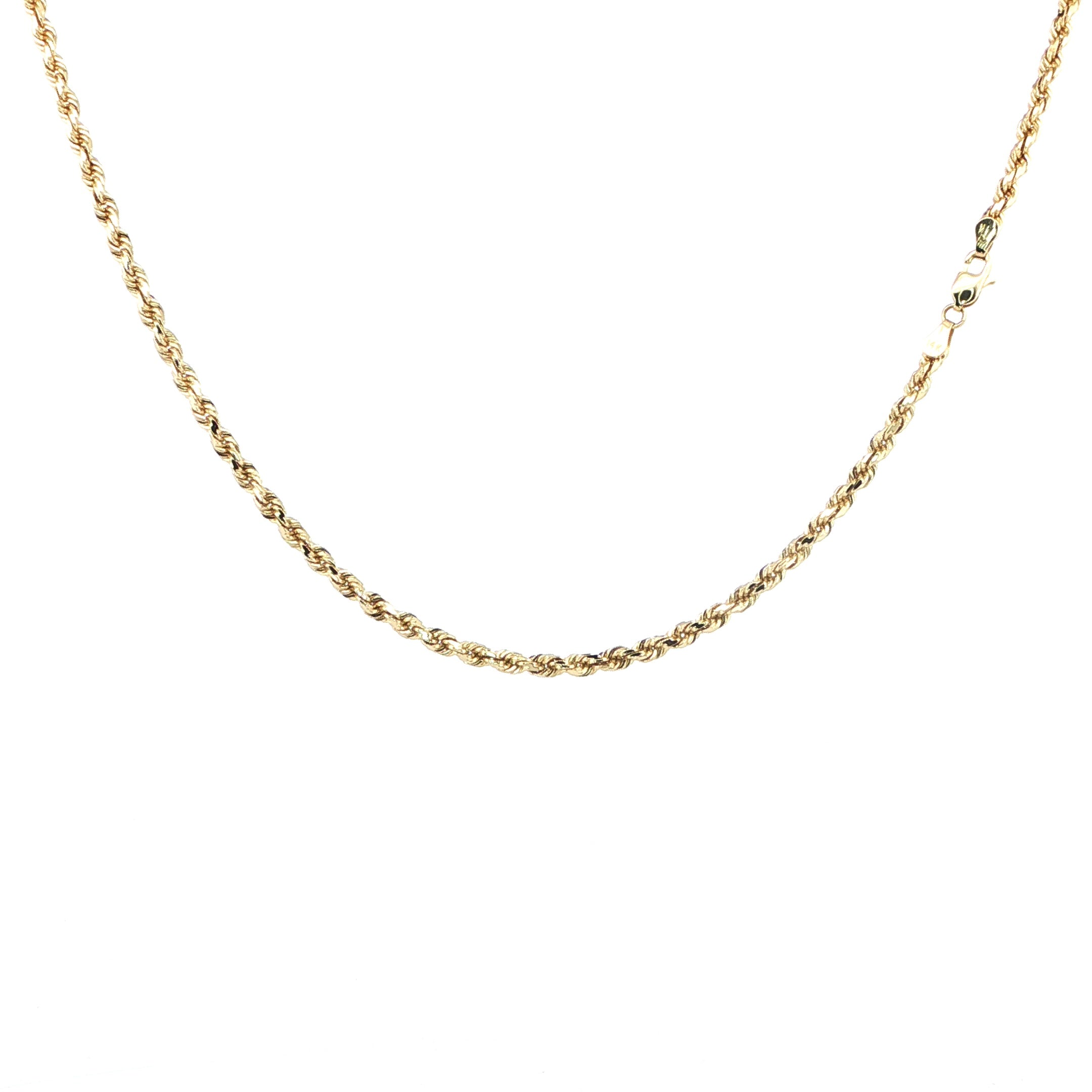 14K Yellow Gold Diamond-Cut Rope Chain 3.5MM