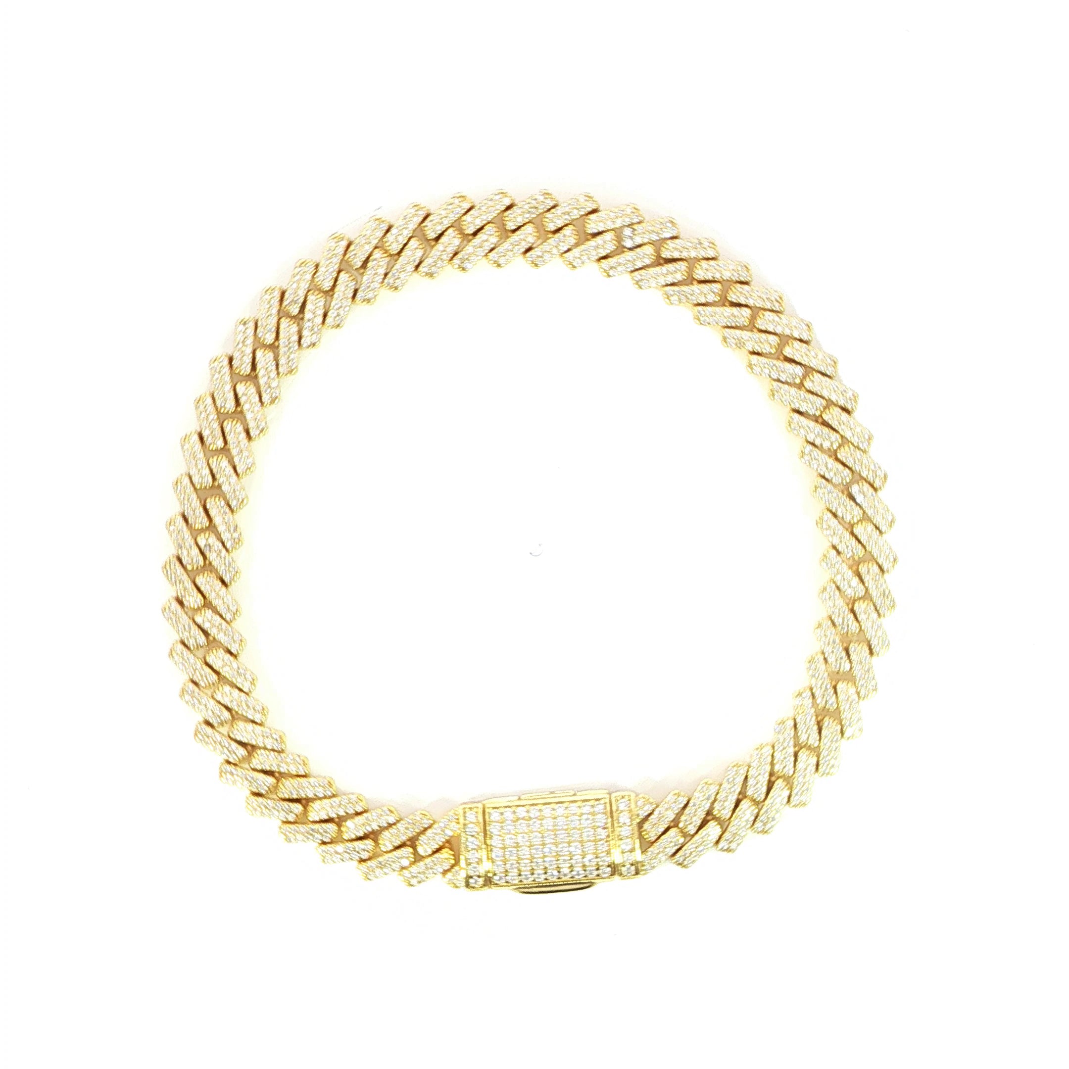 Sterling Silver Miami Cuban Bracelet - 3.84CT VVS-D Moissanite, 8MM