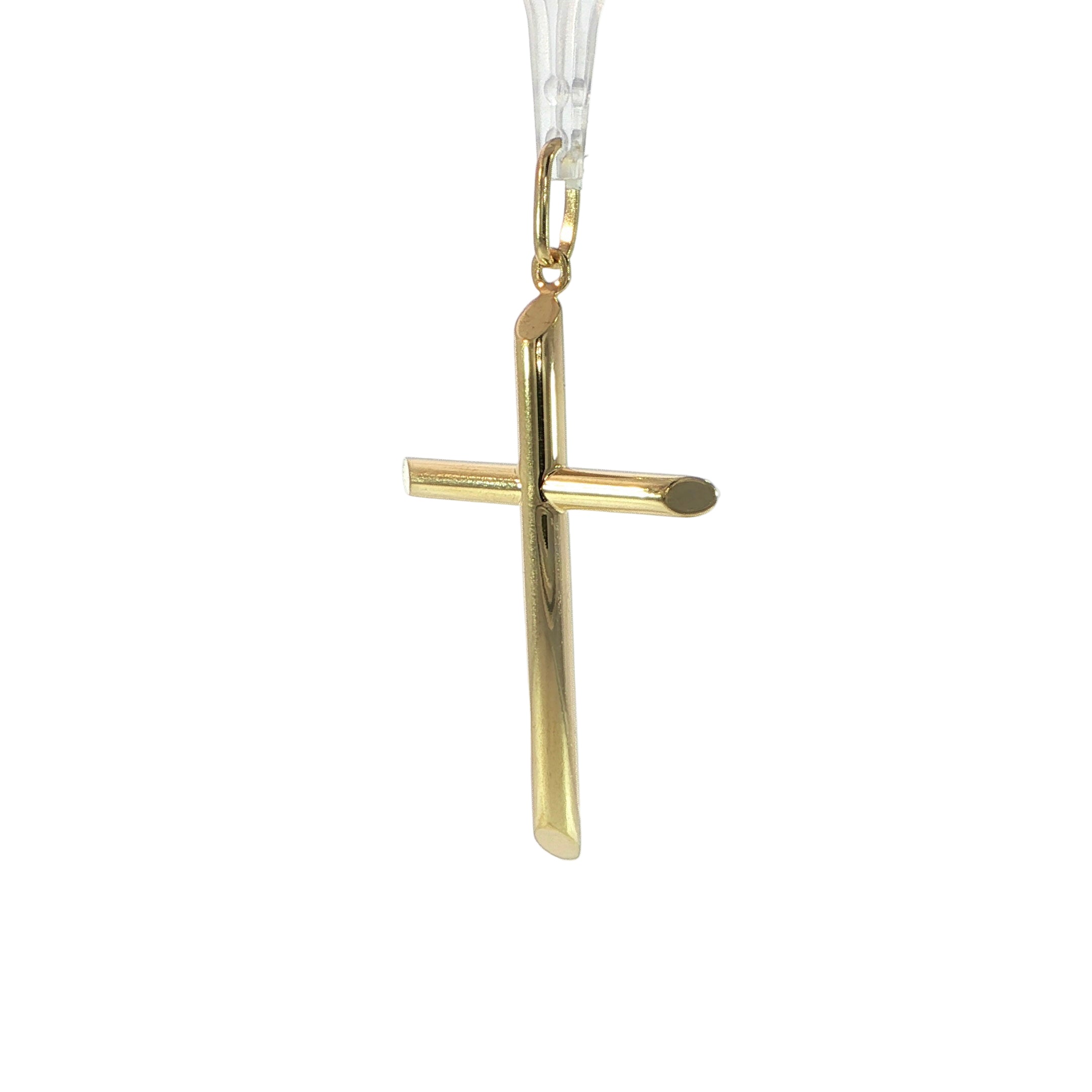 10K Gold Polished Cross Pendant