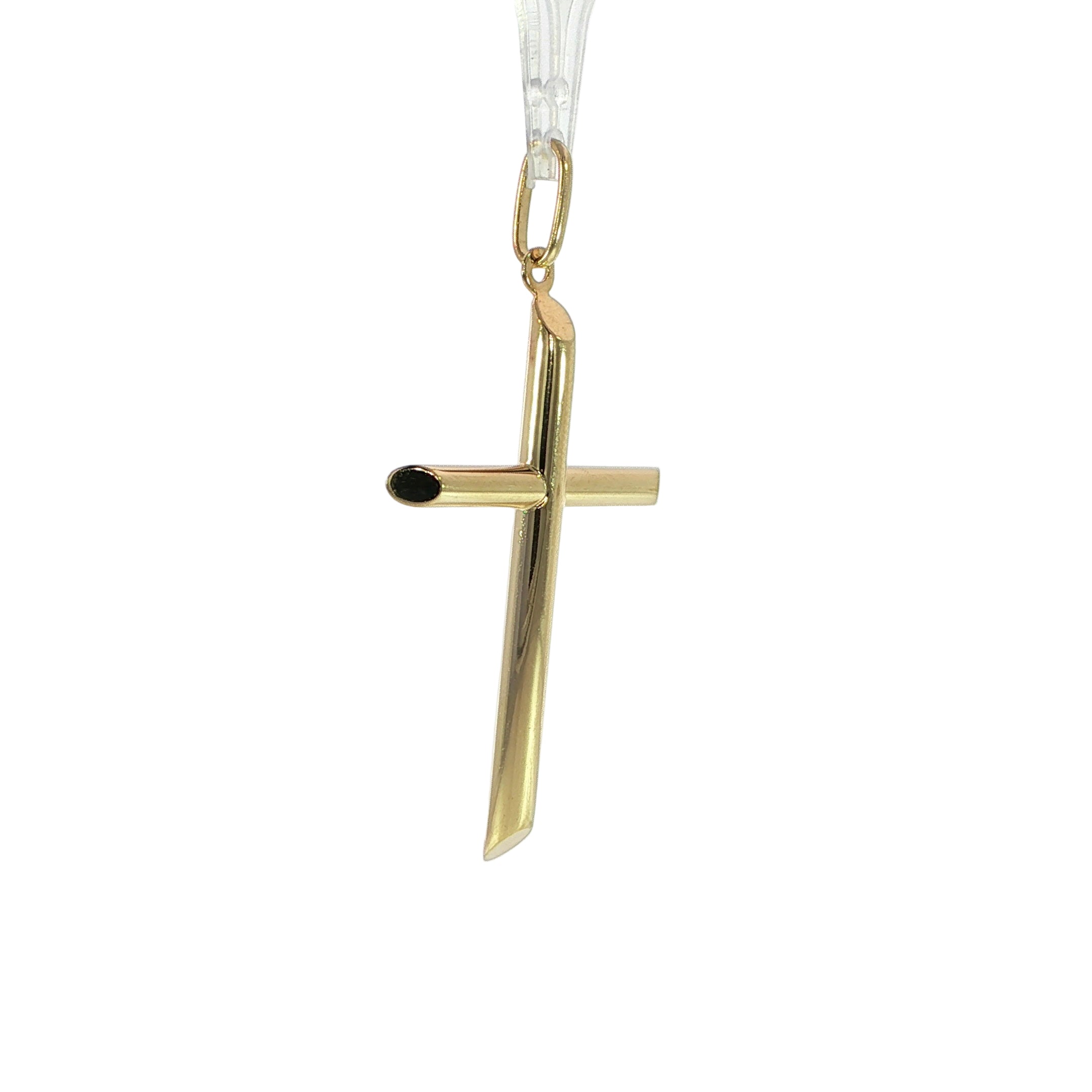 10K Gold Polished Cross Pendant