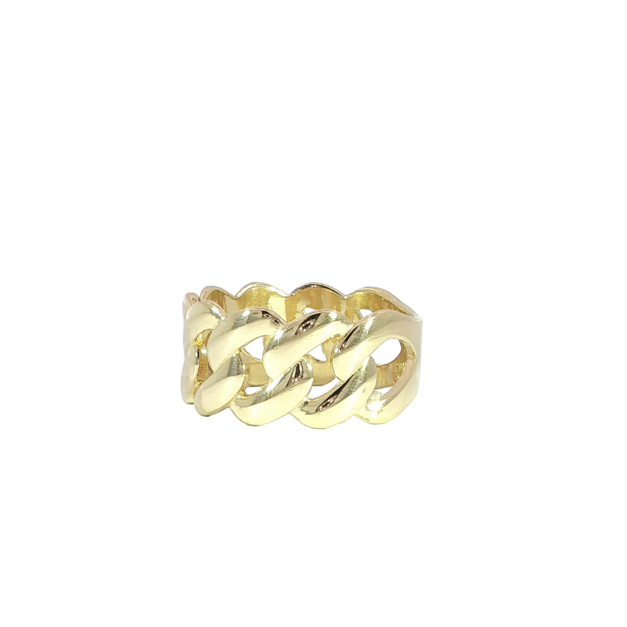 14K Gold Cuban Link Ring  - 2