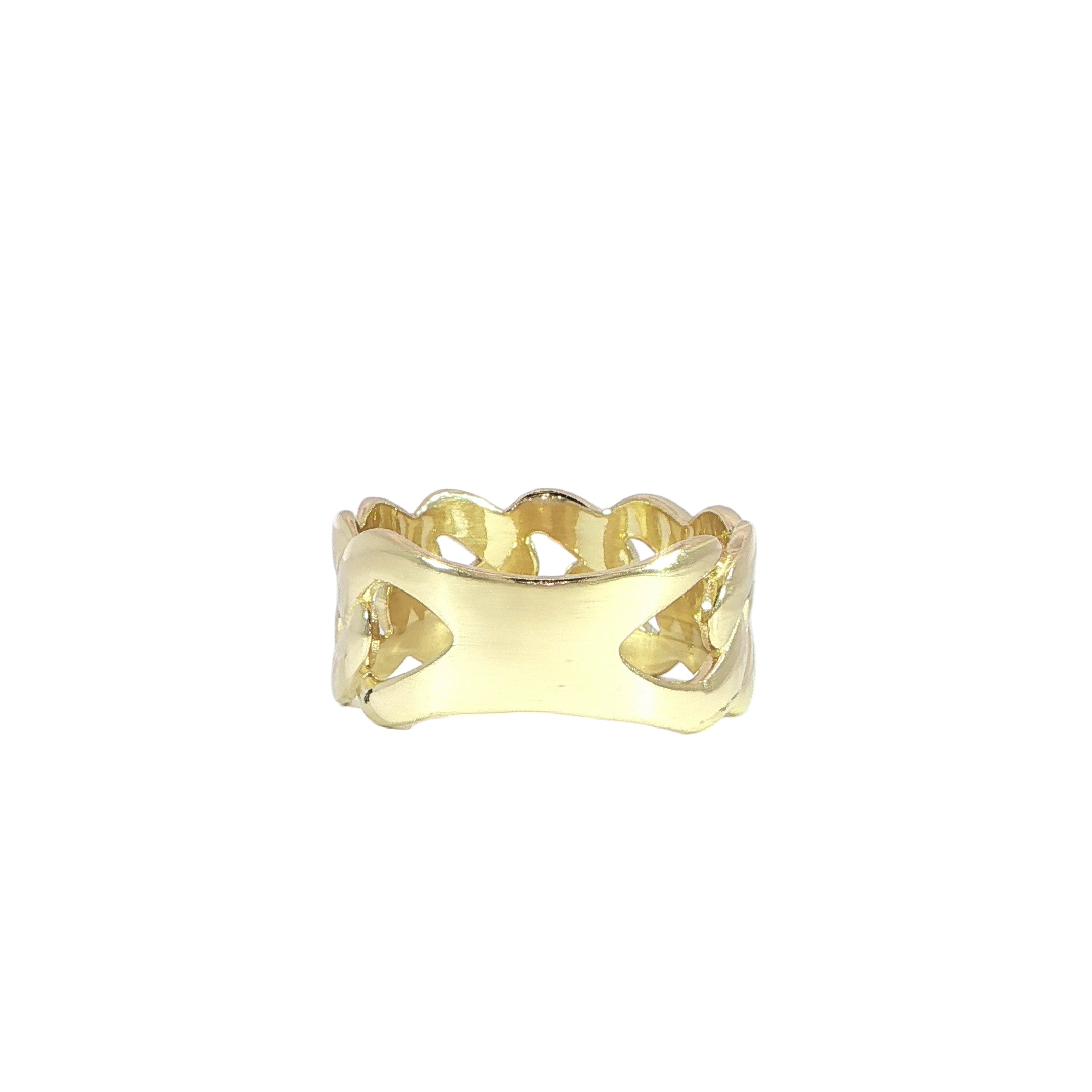14K Gold Cuban Link Ring  - 2