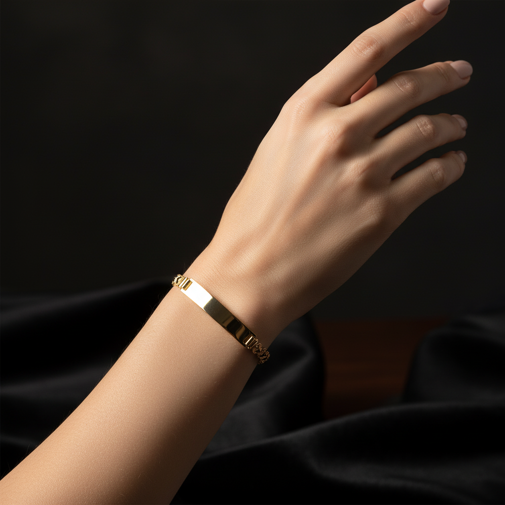 10K Tri-Color ID Bracelet - 7.5MM