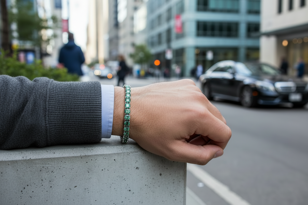 Sterling Silver Tennis Bracelet – VVS Moissanite – 4mm