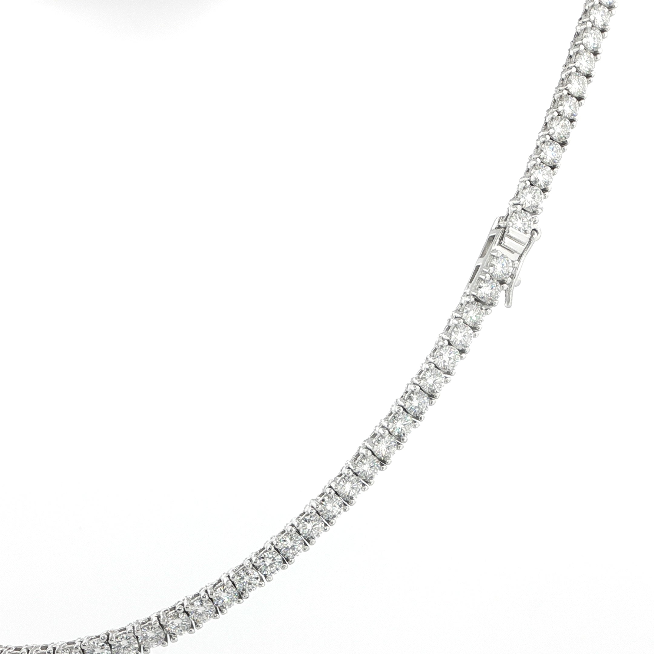 Sterling Silver 3MM Tennis Necklace – VVS Moissanite