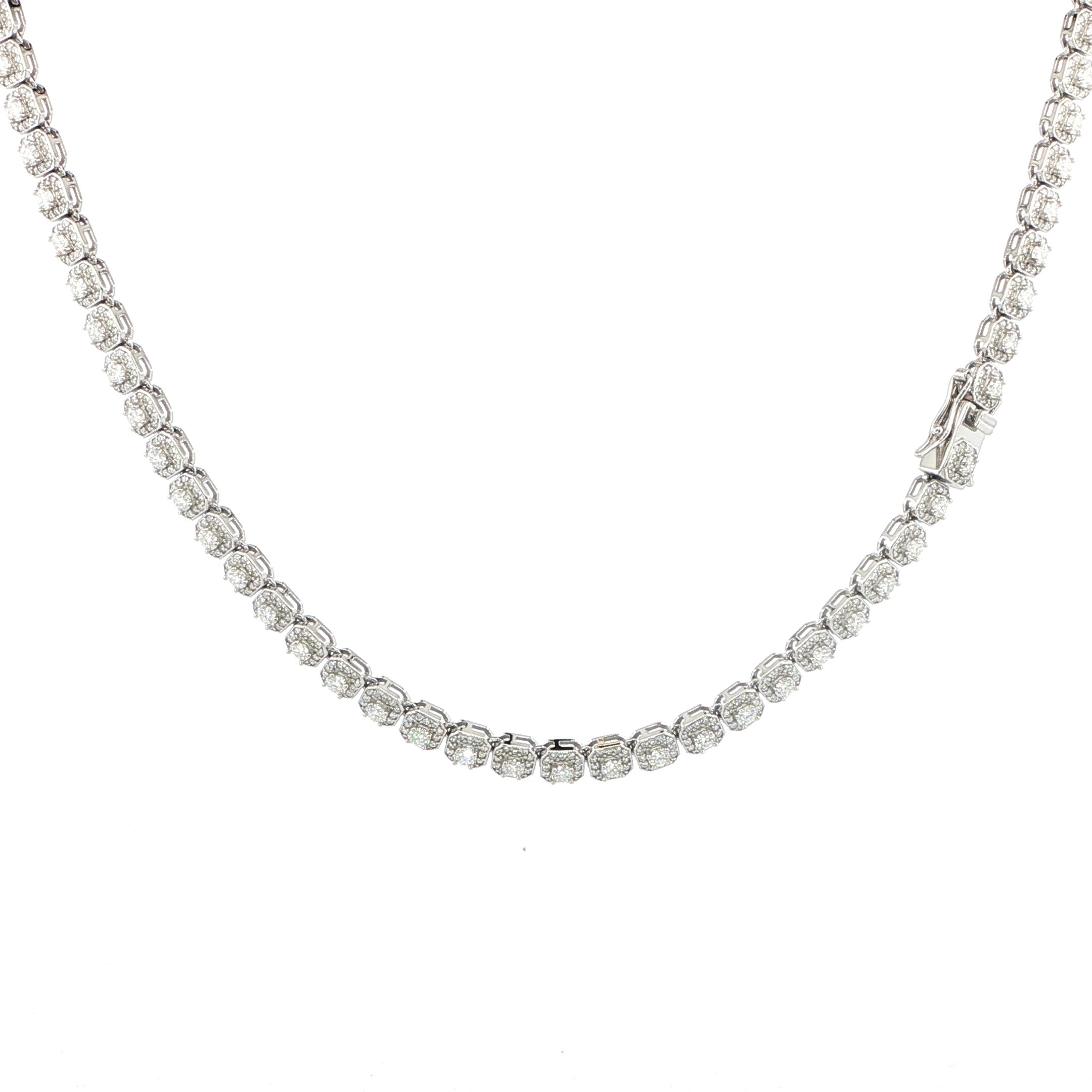 Sterling Silver Tennis Chain – 6mm VVS Moissanite