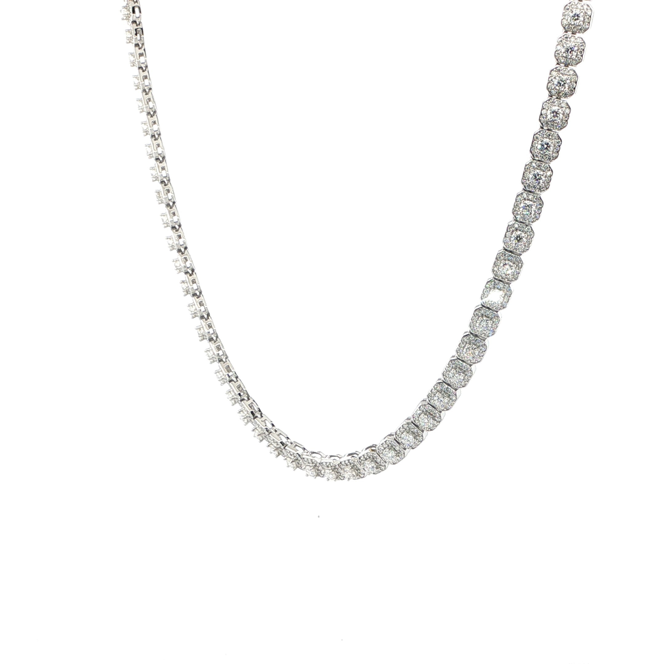 Sterling Silver Tennis Chain – 6mm VVS Moissanite