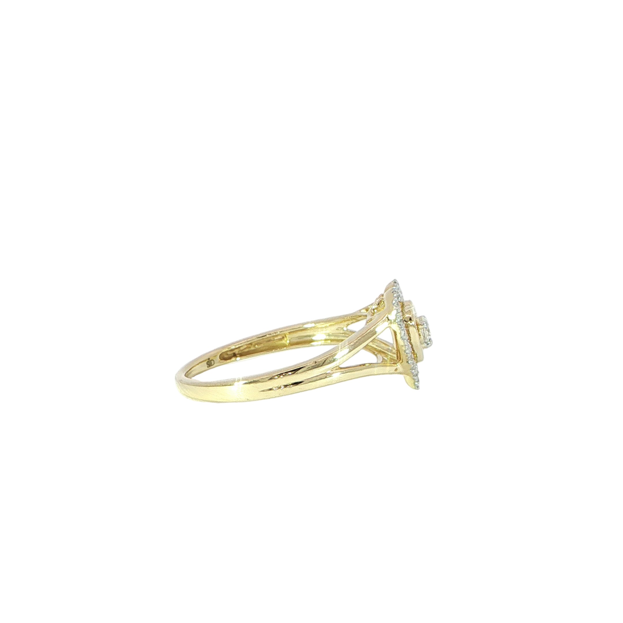 10K Heart Diamond Ring