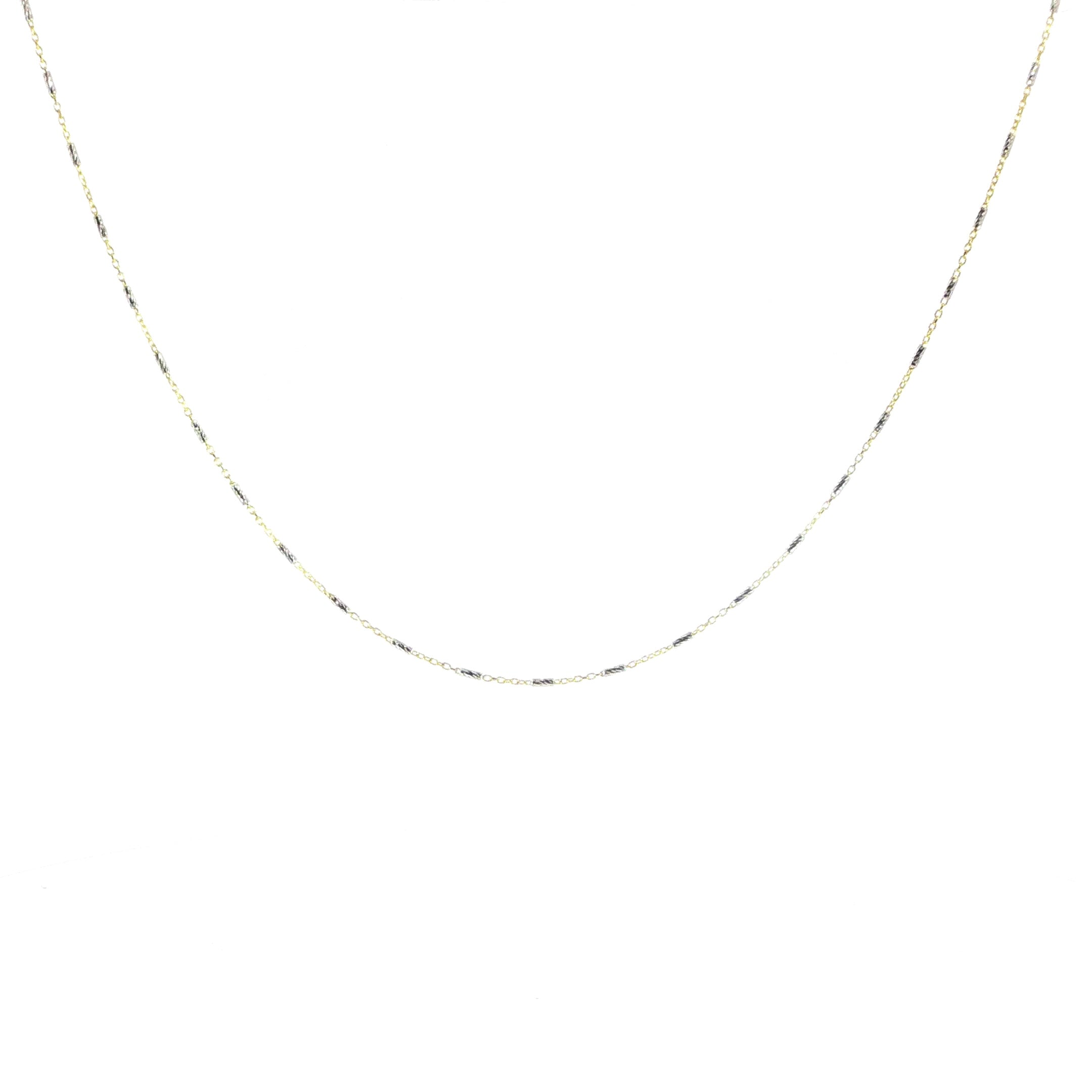 14K Yellow & White Gold Lady Chain - 1.4MM