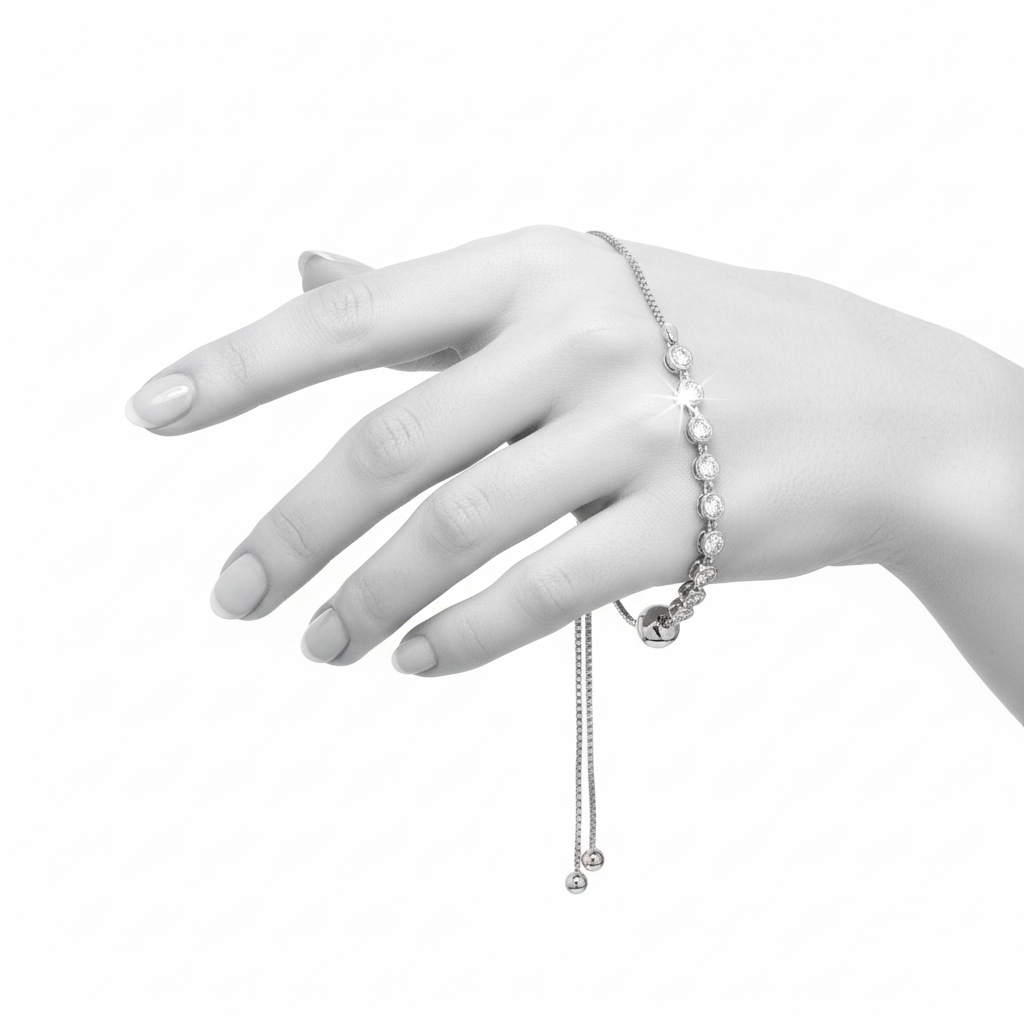 14K Diamond Bezel Bracelet