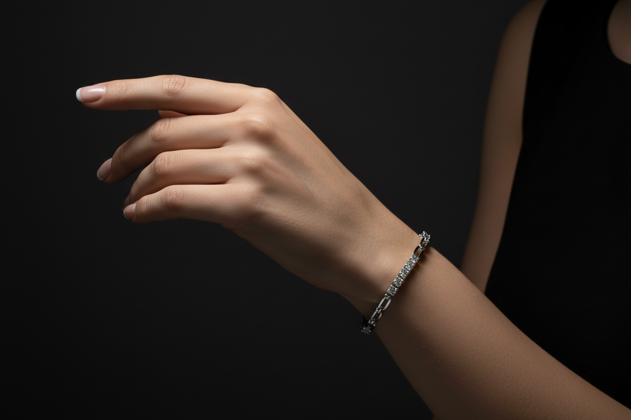 14K Diamond Link Bracelet