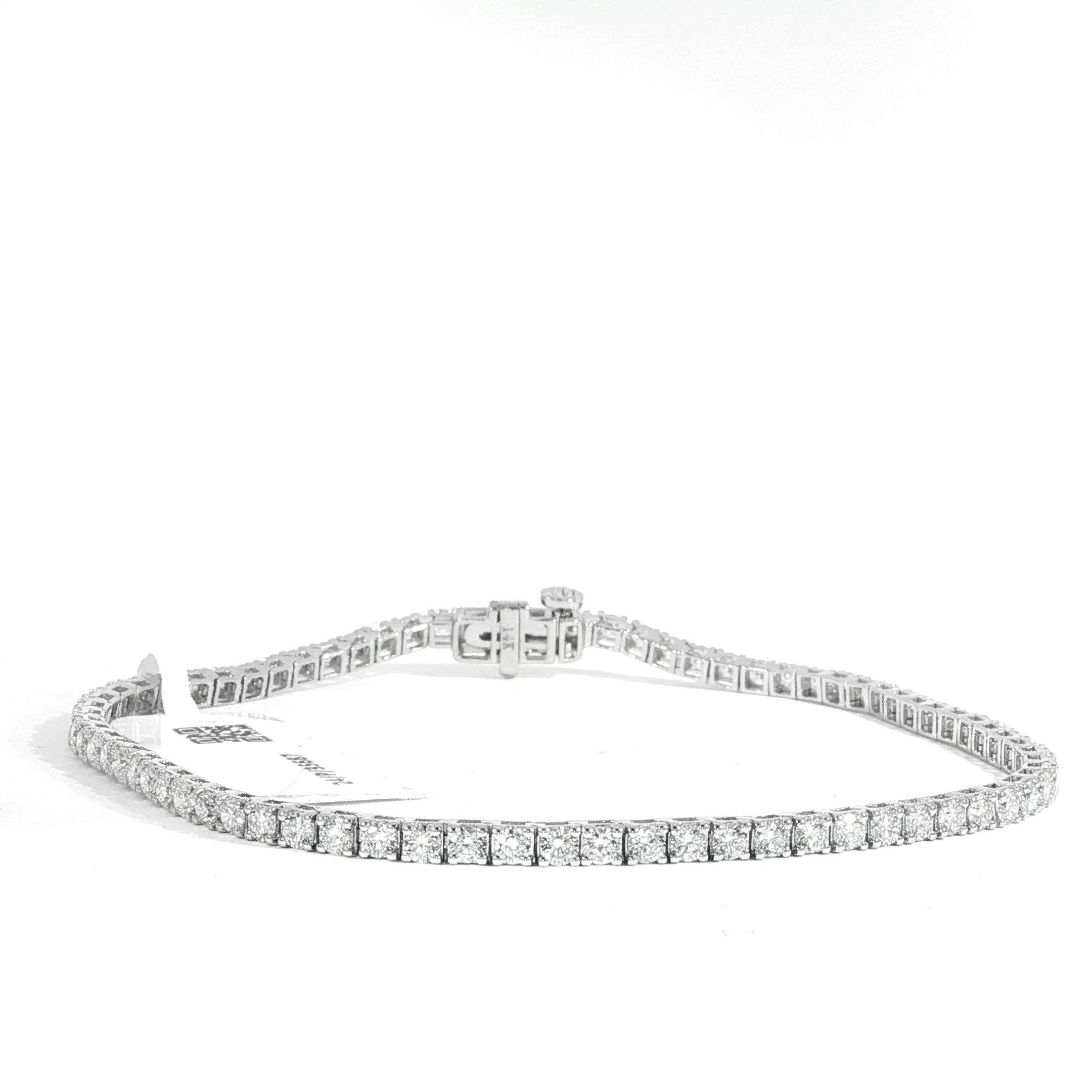 14K White Gold Diamond Tennis Bracelet – 2.86 CT