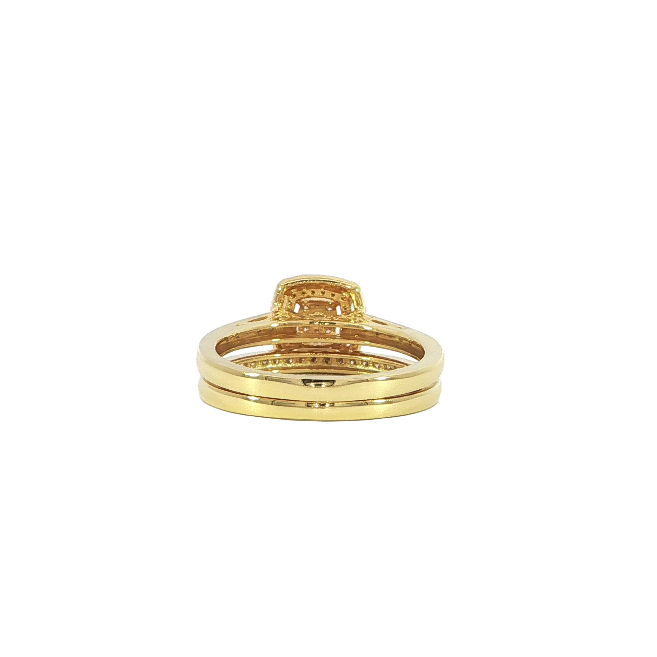 Back square diamond cluster engagement set