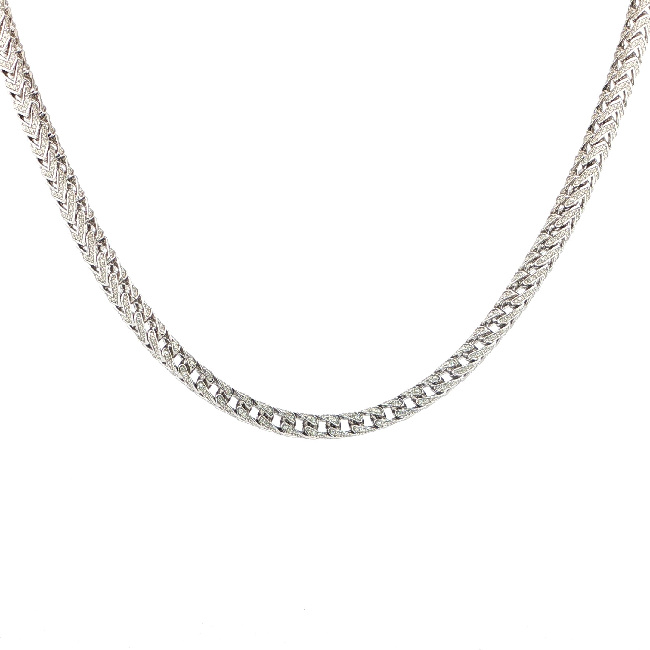 6mm Moissanite Arrow Link Chain – 22 Inches – 10ctw