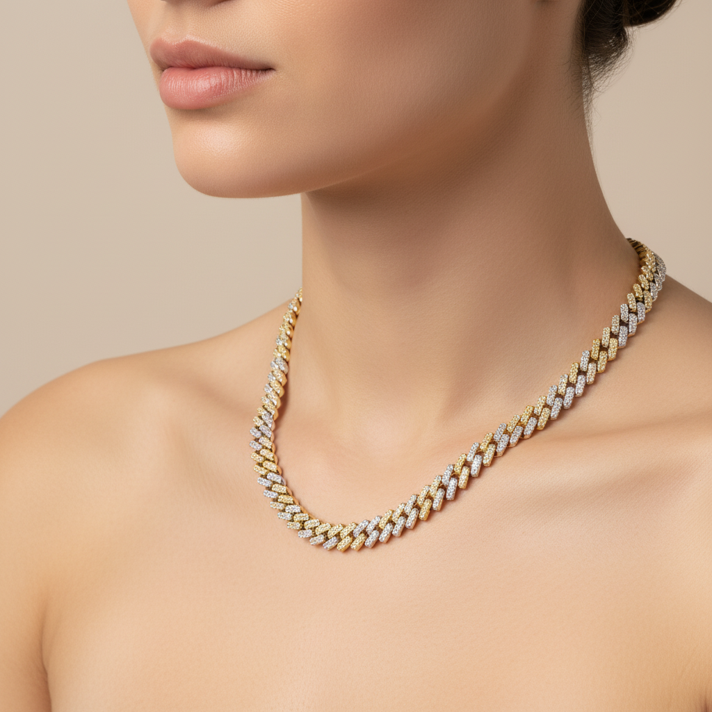 Sterling Silver Miami Cuban Chain - VVS Moissanite - 8MM