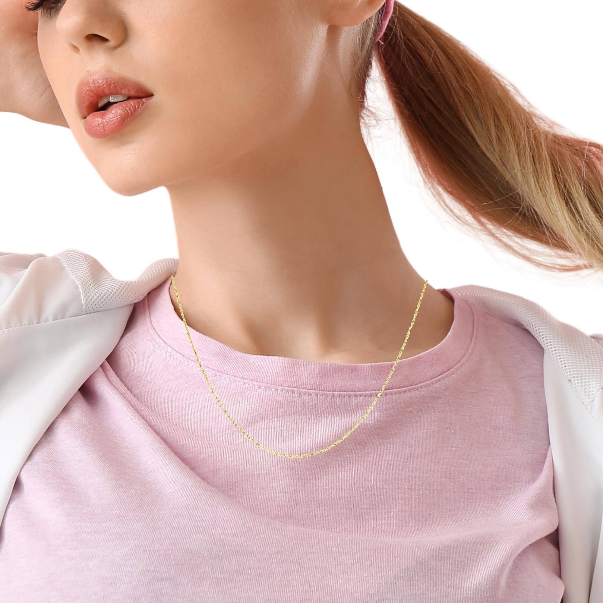 14K Solid Rope Chain – 1.5MM