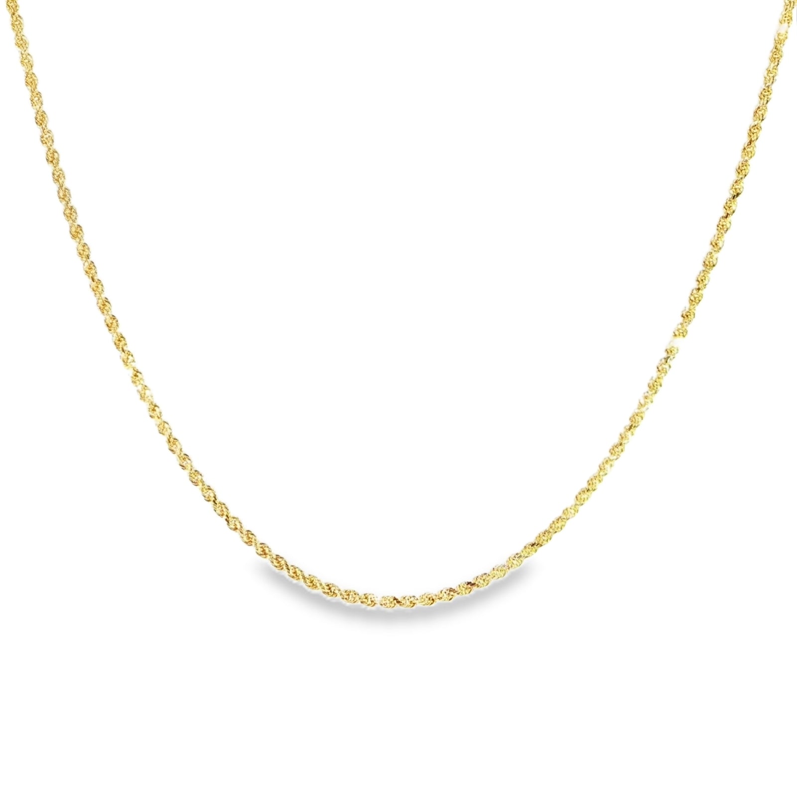 10K Solid Rope Chain – 2.2MM