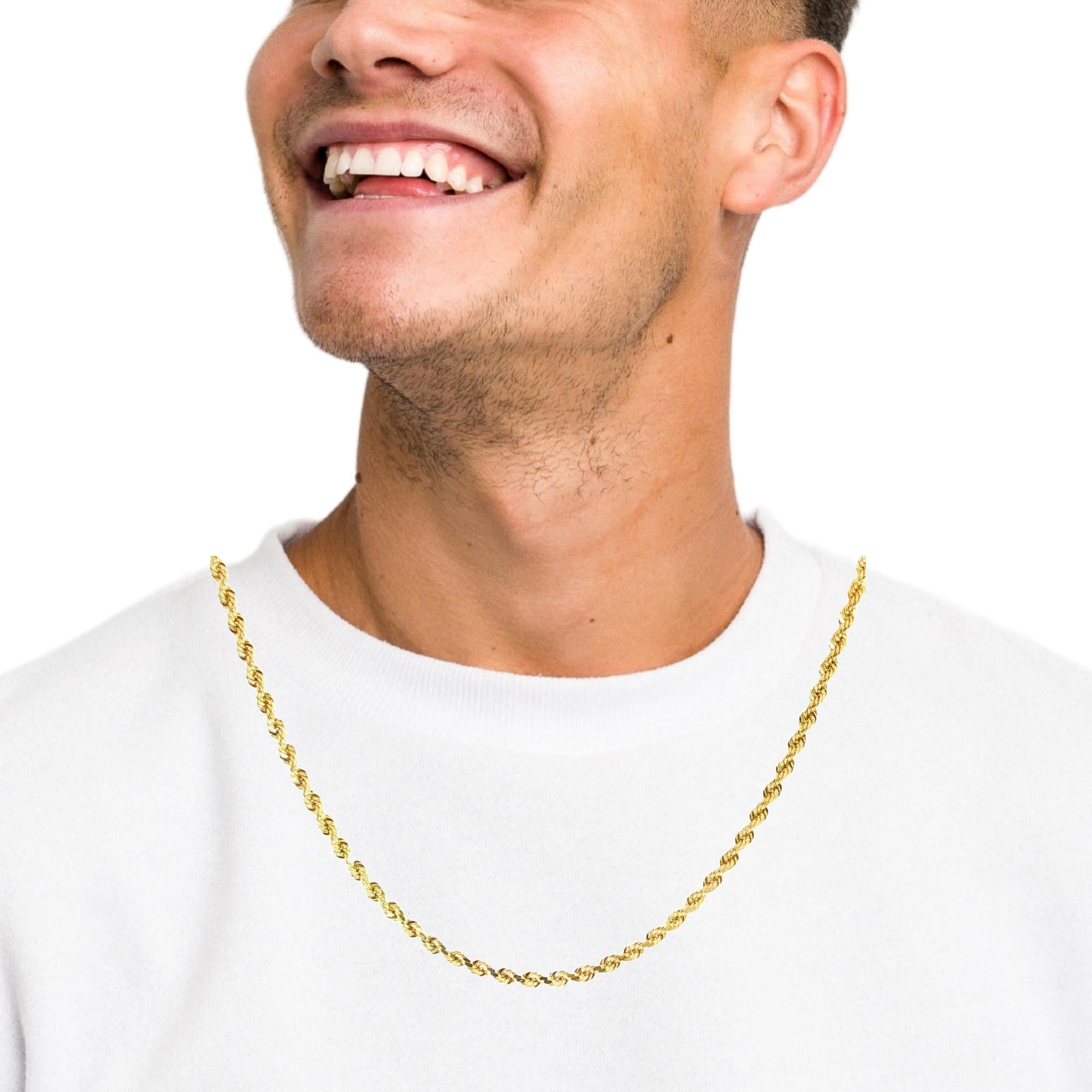 10K Solid Rope Chain – 3.8MM