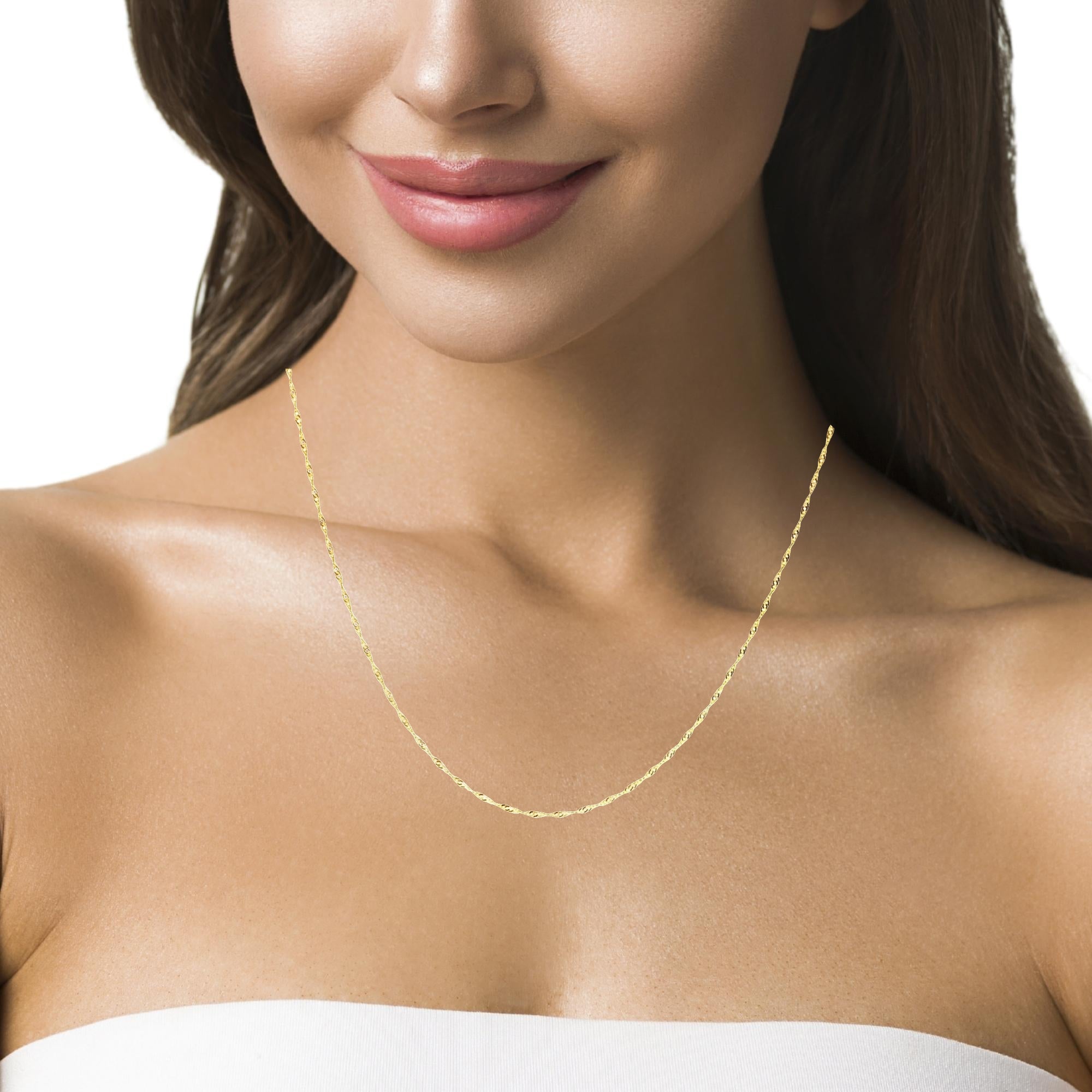 14K Singapore Chain – 2MM