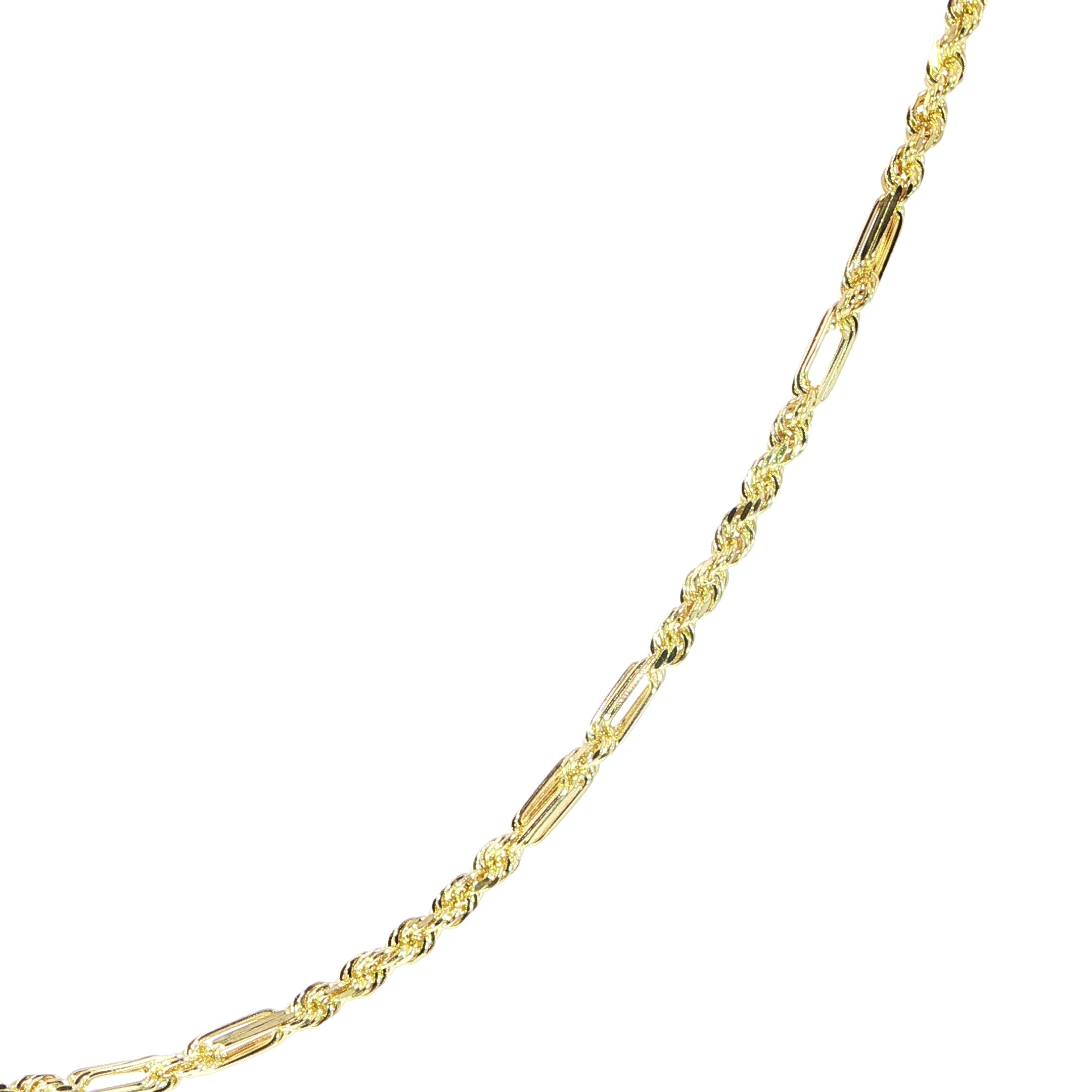 Close-Up Of 2.5MM 14K Yellow Gold Milano Link 