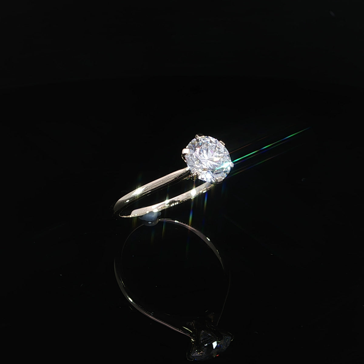 14K Gold Round 6-Prong Solitaire – 1.50 CT Center