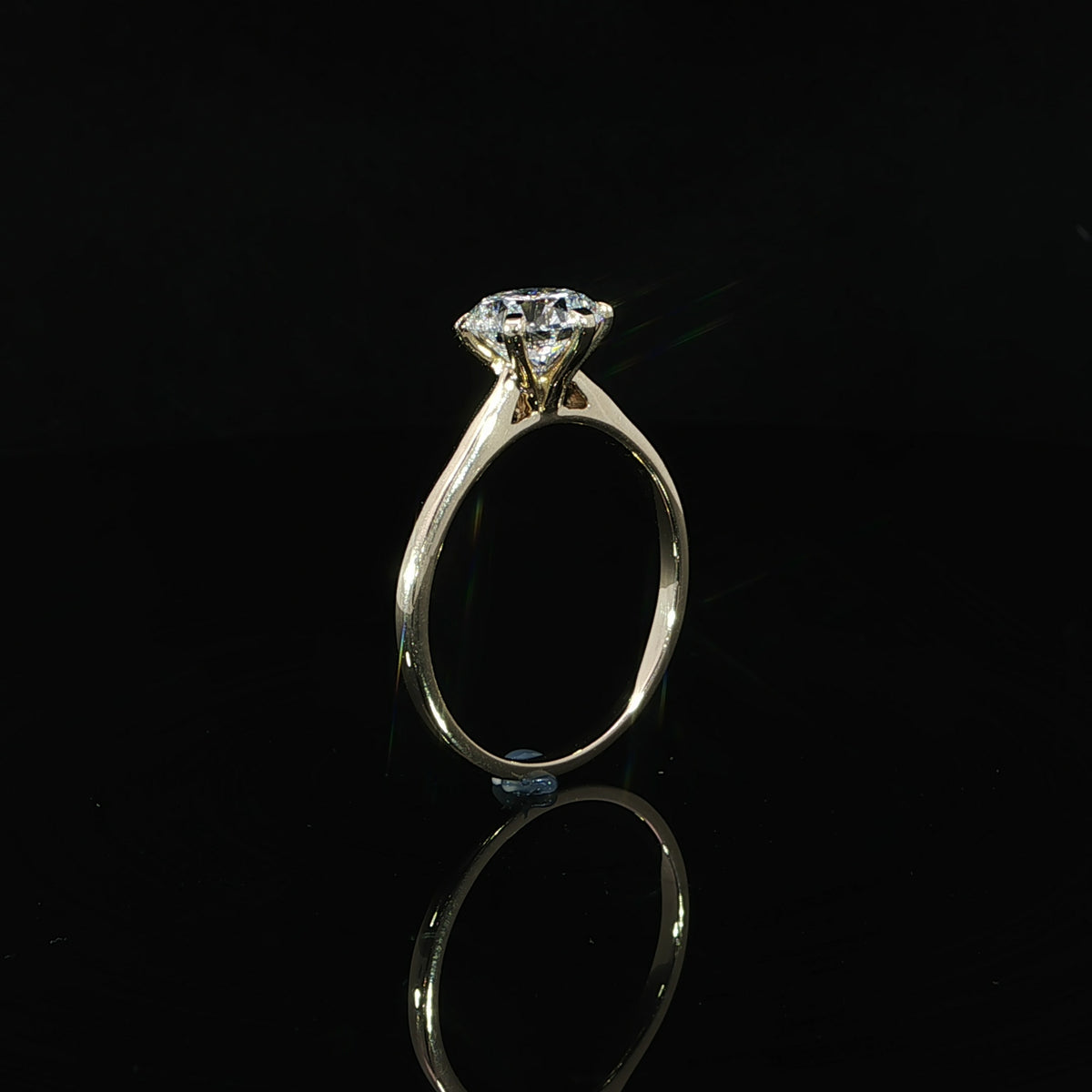 14K Gold Round 6-Prong Solitaire – 1.50 CT Center