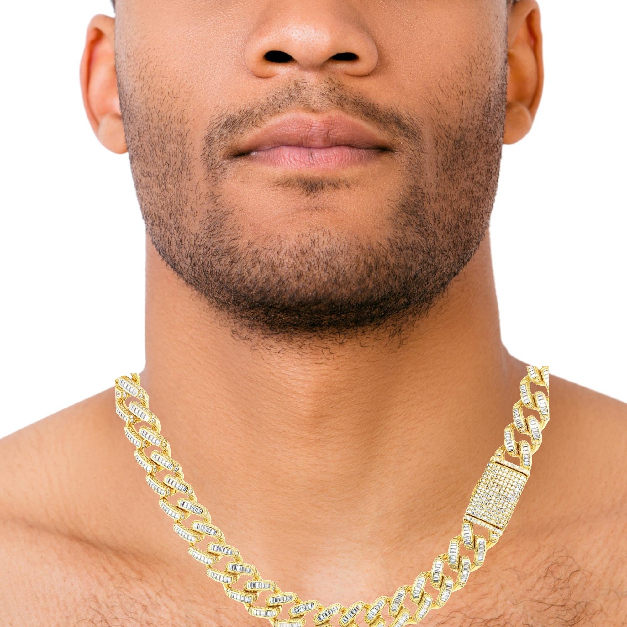 Sterling Silver Miami Cuban Chain – 16mm VVS Moissanite