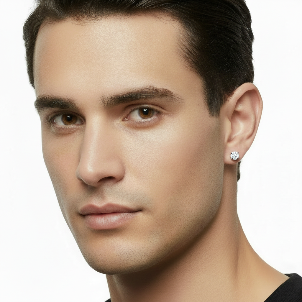 14K Gold Round Diamond Studs – 1 CTW