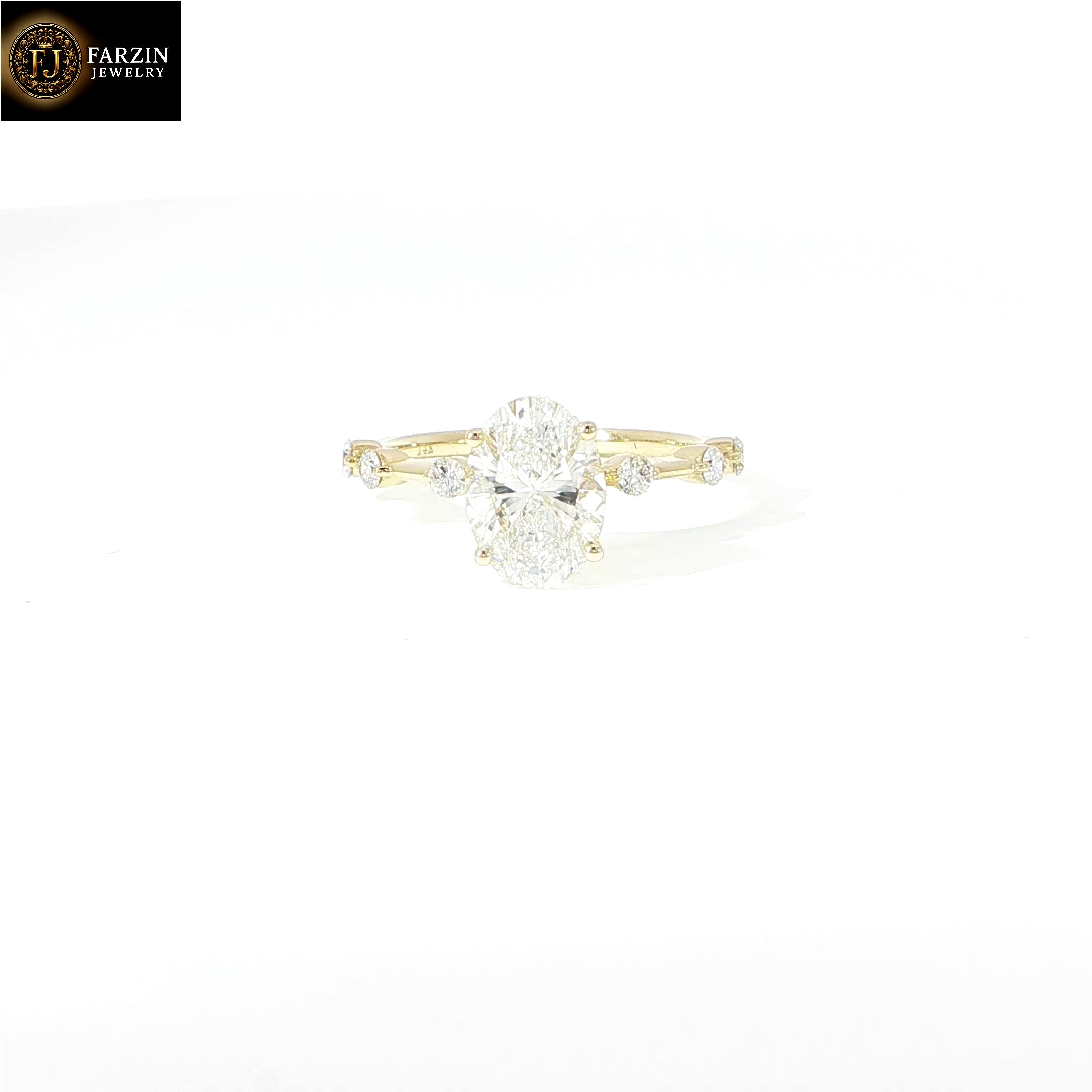 14K Oval Lab Grown Diamond Ring – 2.24ctw