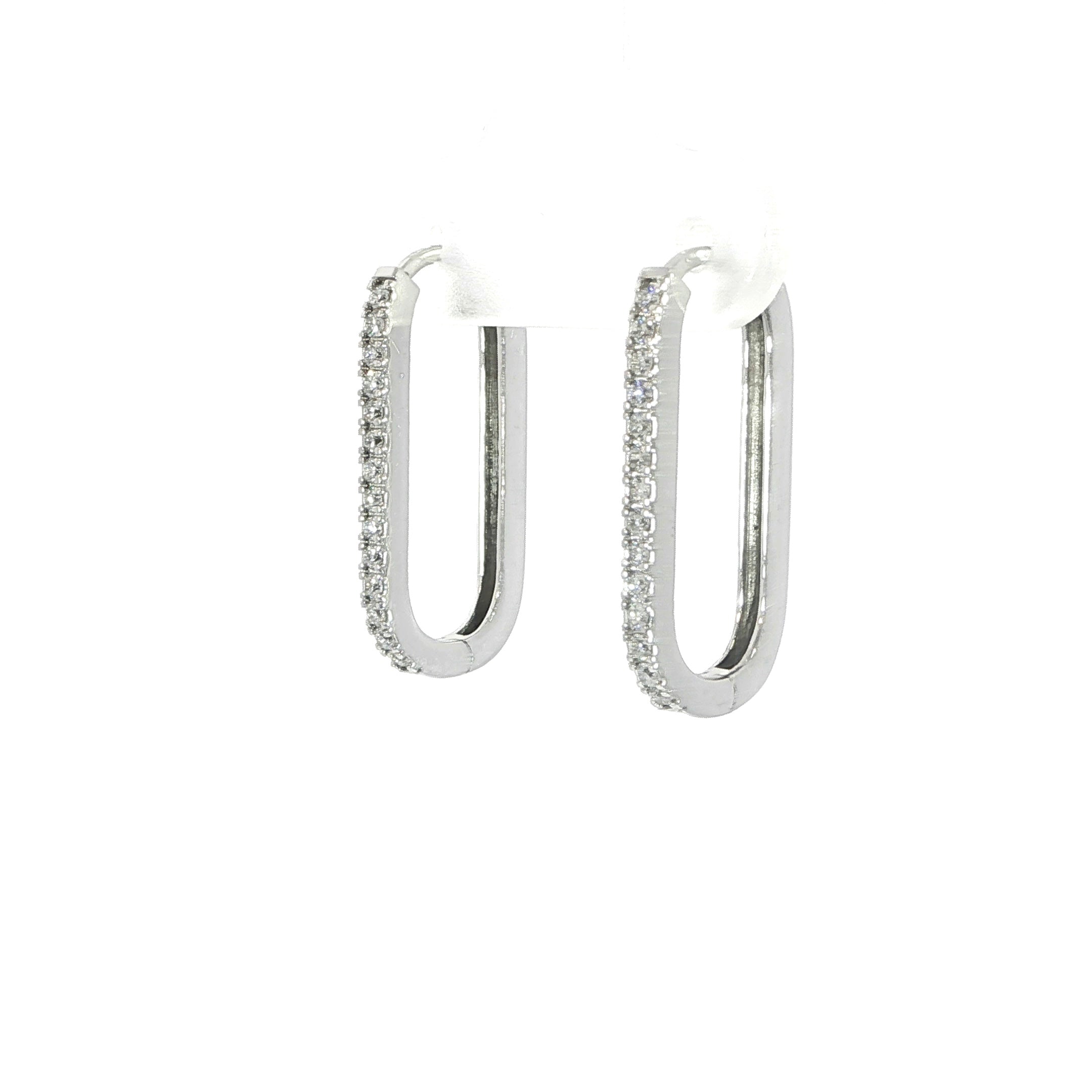 14K Gold Diamond Paperclip Earrings – 0.25 CT