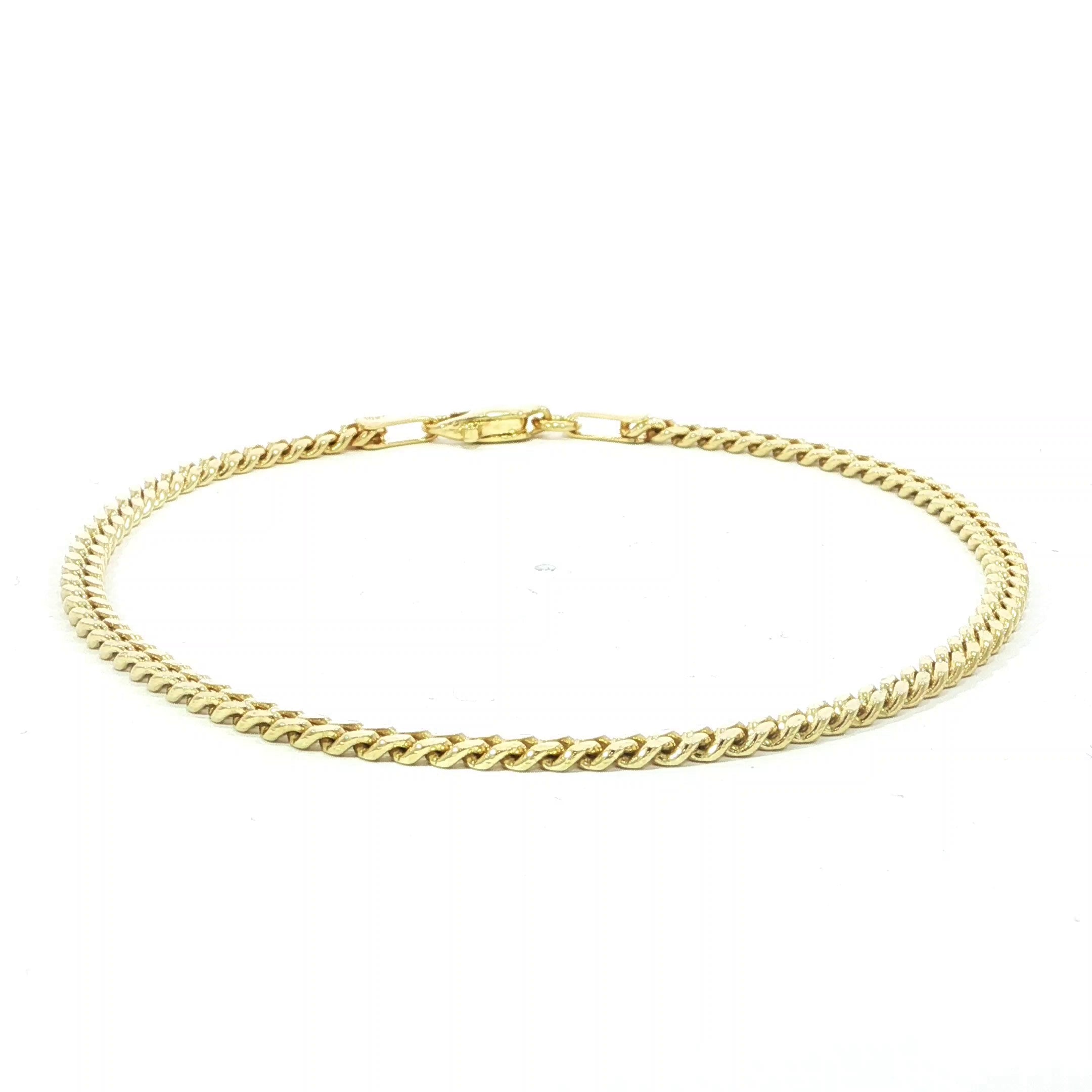 10K Yellow Gold Solid Miami Cuban Bracelet 3MM
