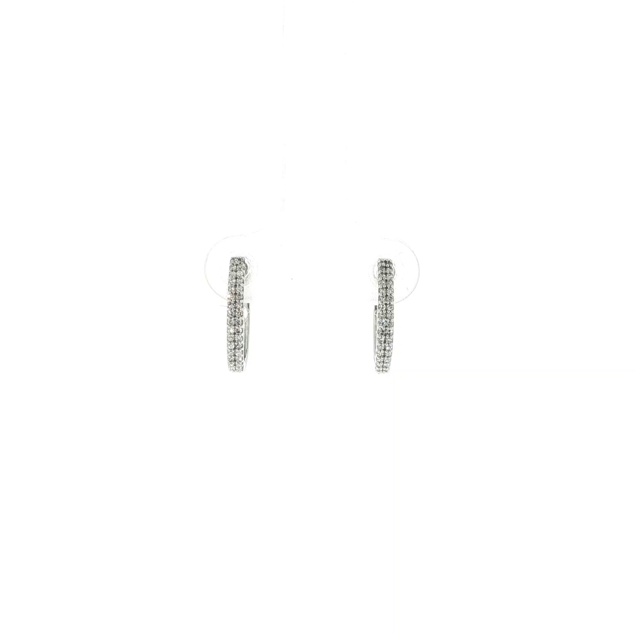 Elegant white gold diamond huggie hoop earrings for everyday wear