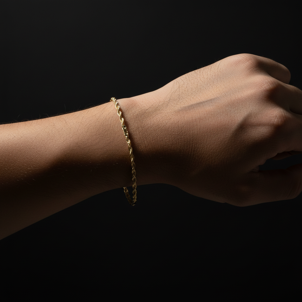10K Rope Gold Bracelet – 2.3MM