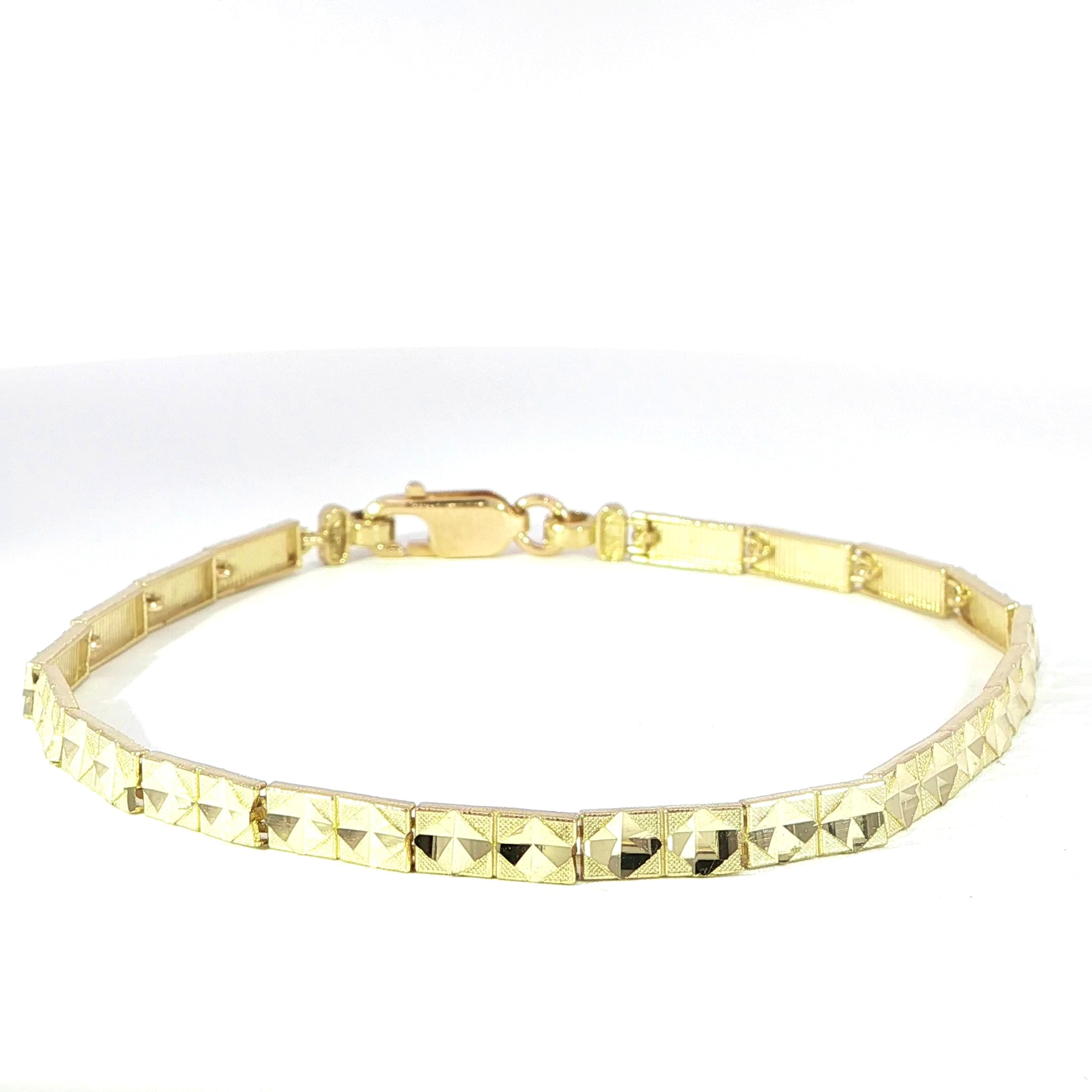 10K Yellow Gold Nuggets Bracelet - 3.6MM