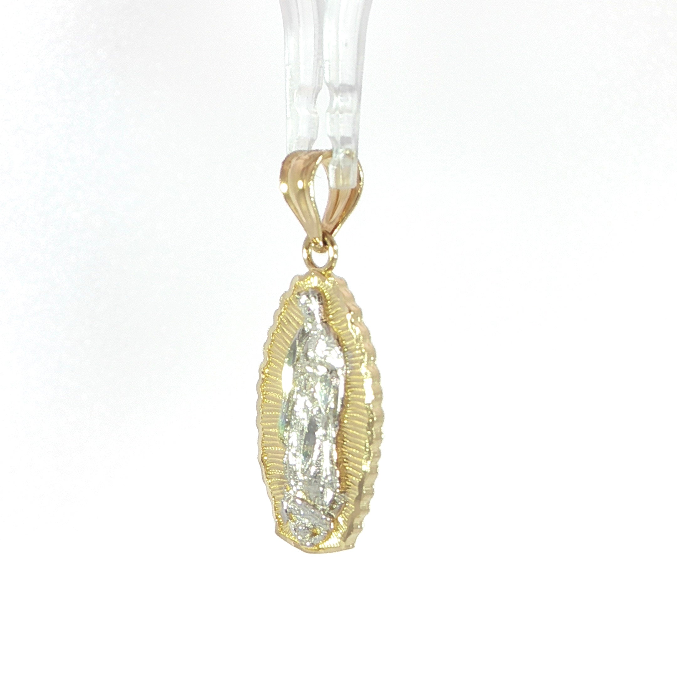 14K Gold Virgin Mary Pendant