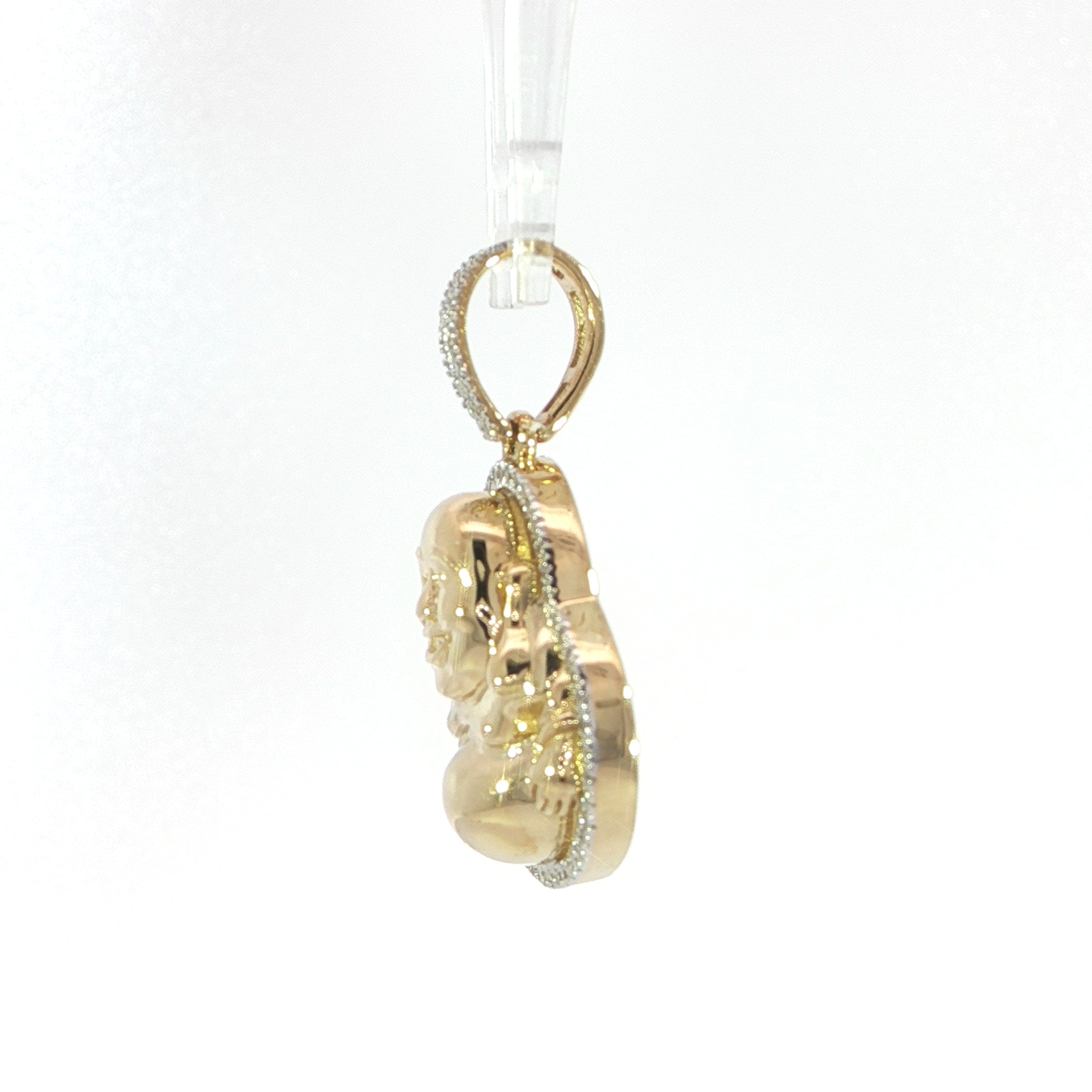 10K Yellow Gold Buddha Pendant