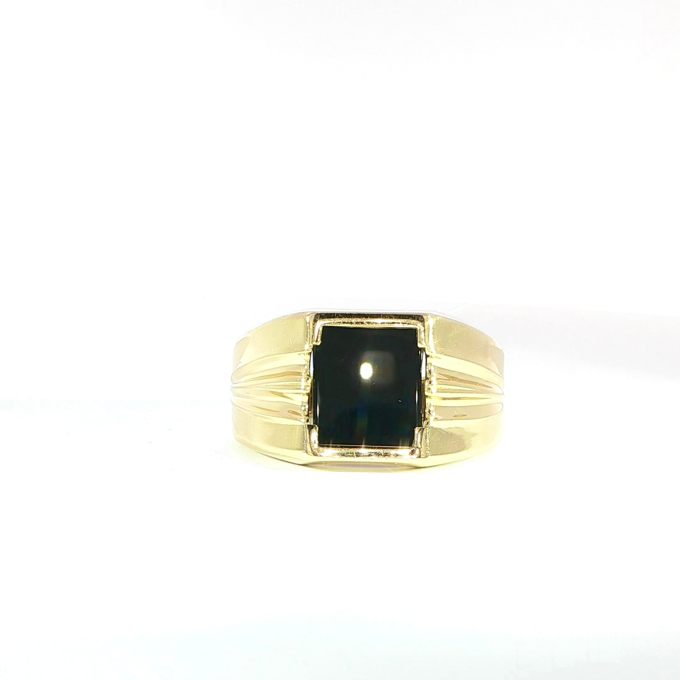 14K Gold with Onyx Stone Ring