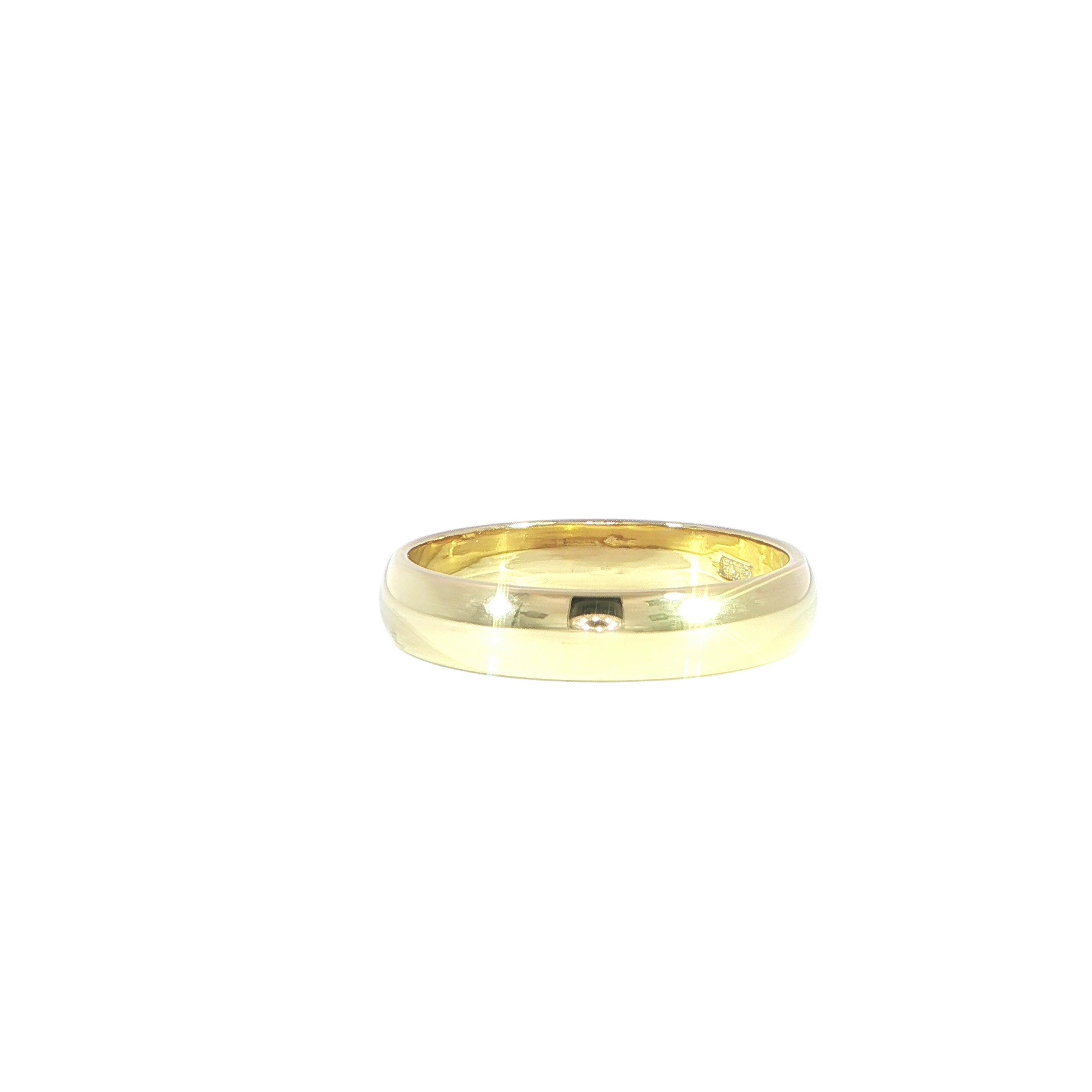Polished 14K gold band