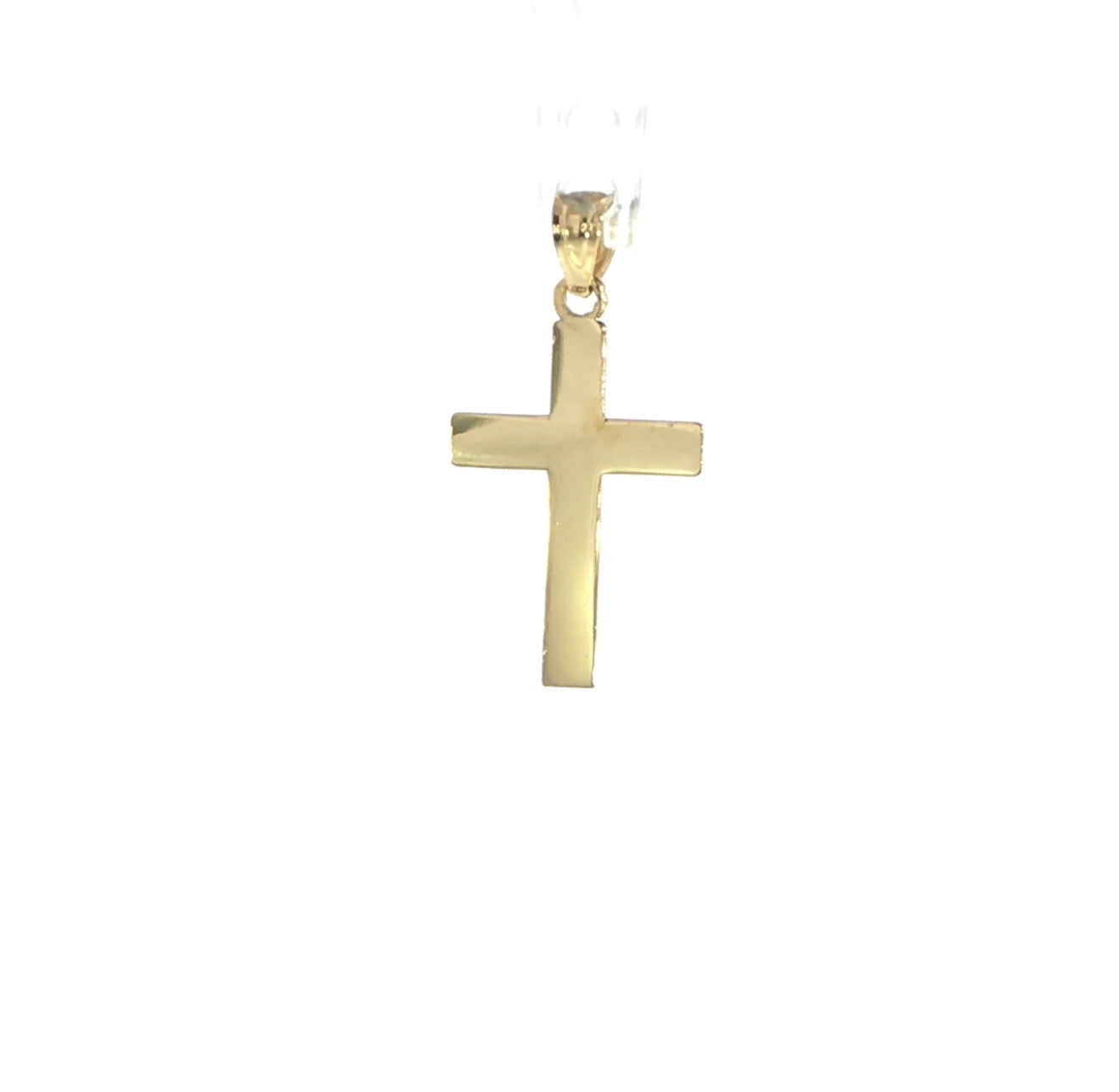 14K Yellow Gold Plain Cross Pendant