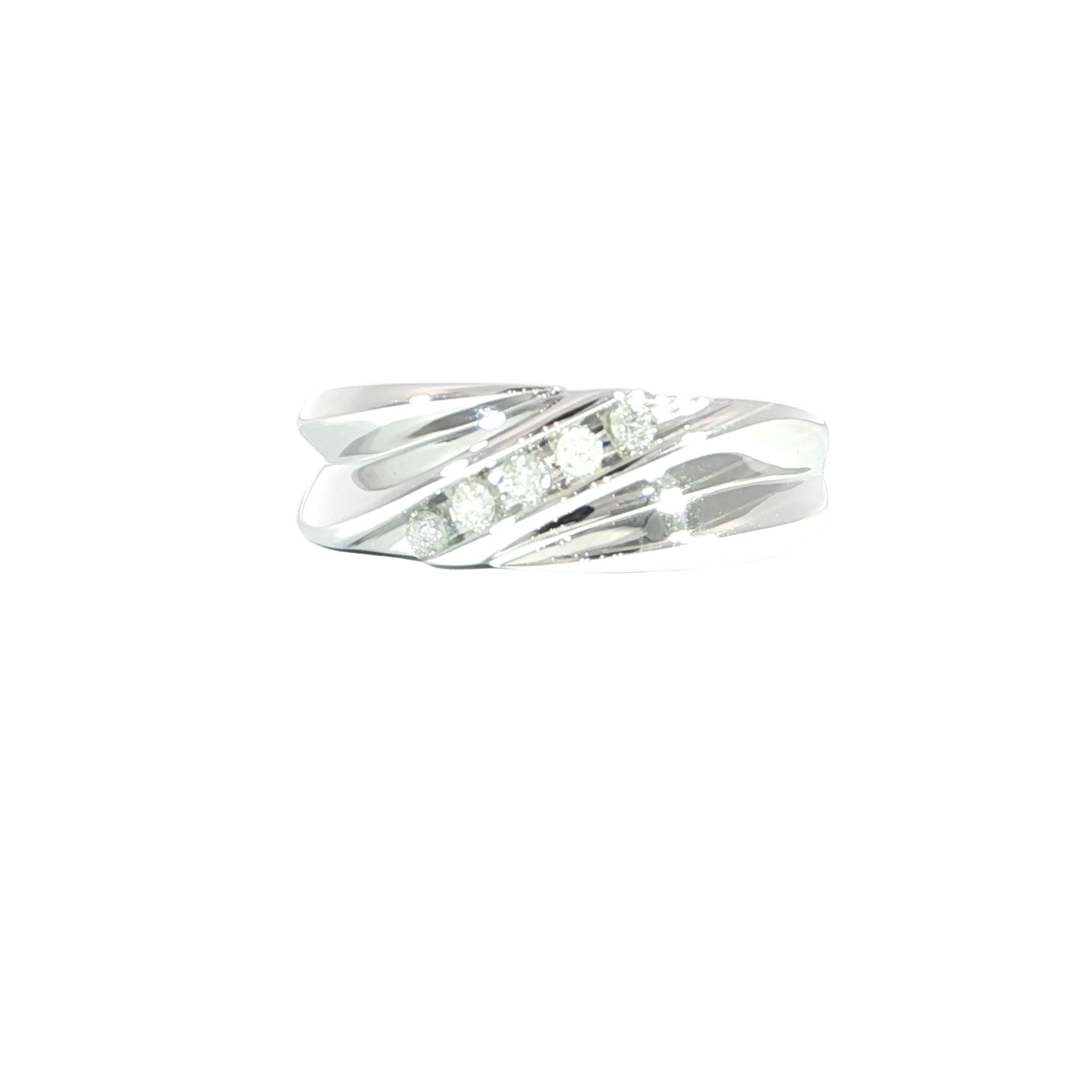 Mens diamond ring 5 stone design front