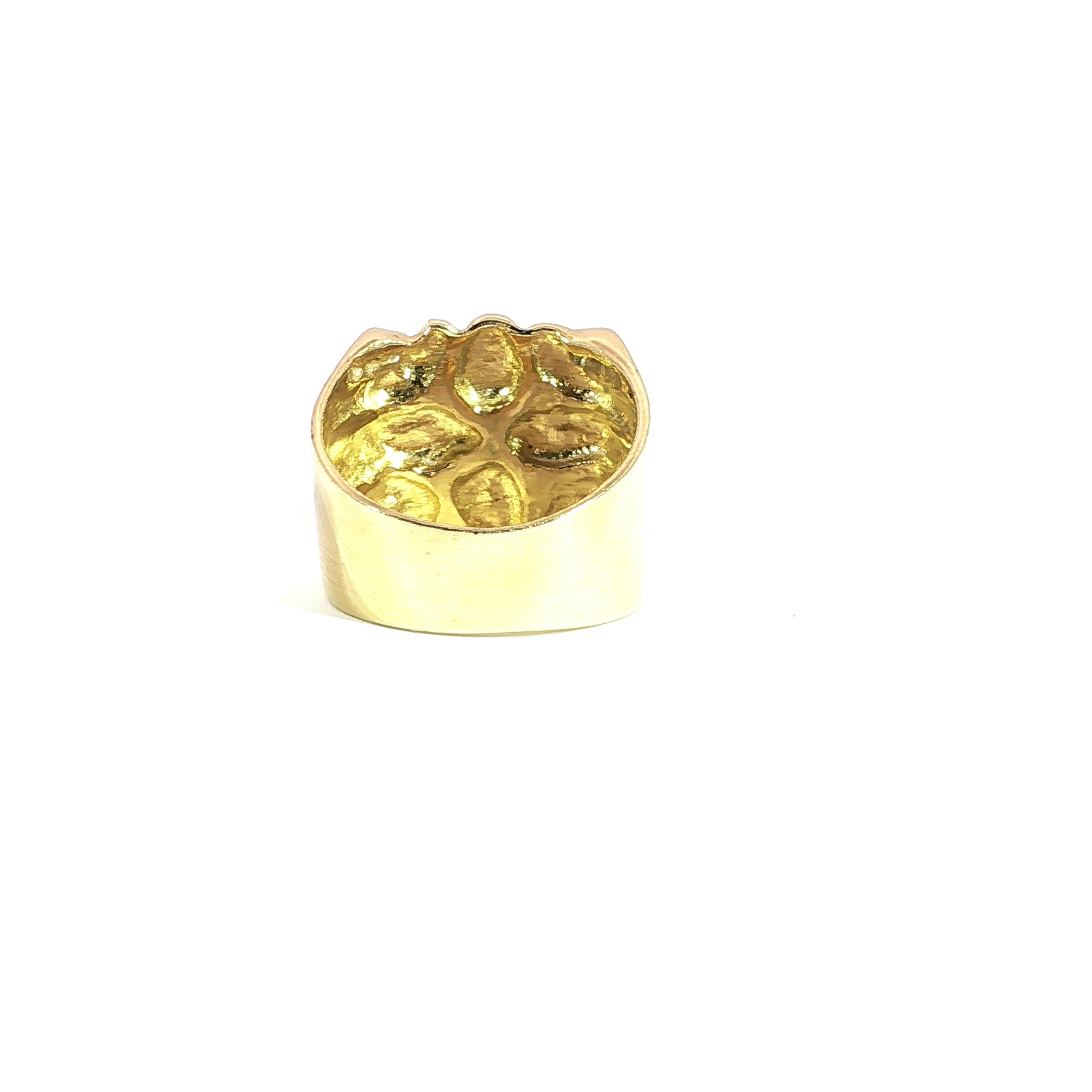 Back detail chunky gold nugget ring