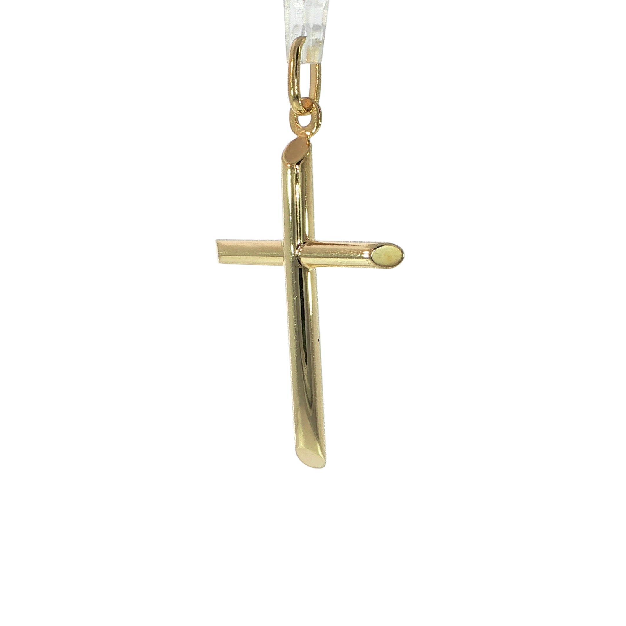10K Yellow Gold Polished Cross Pendant