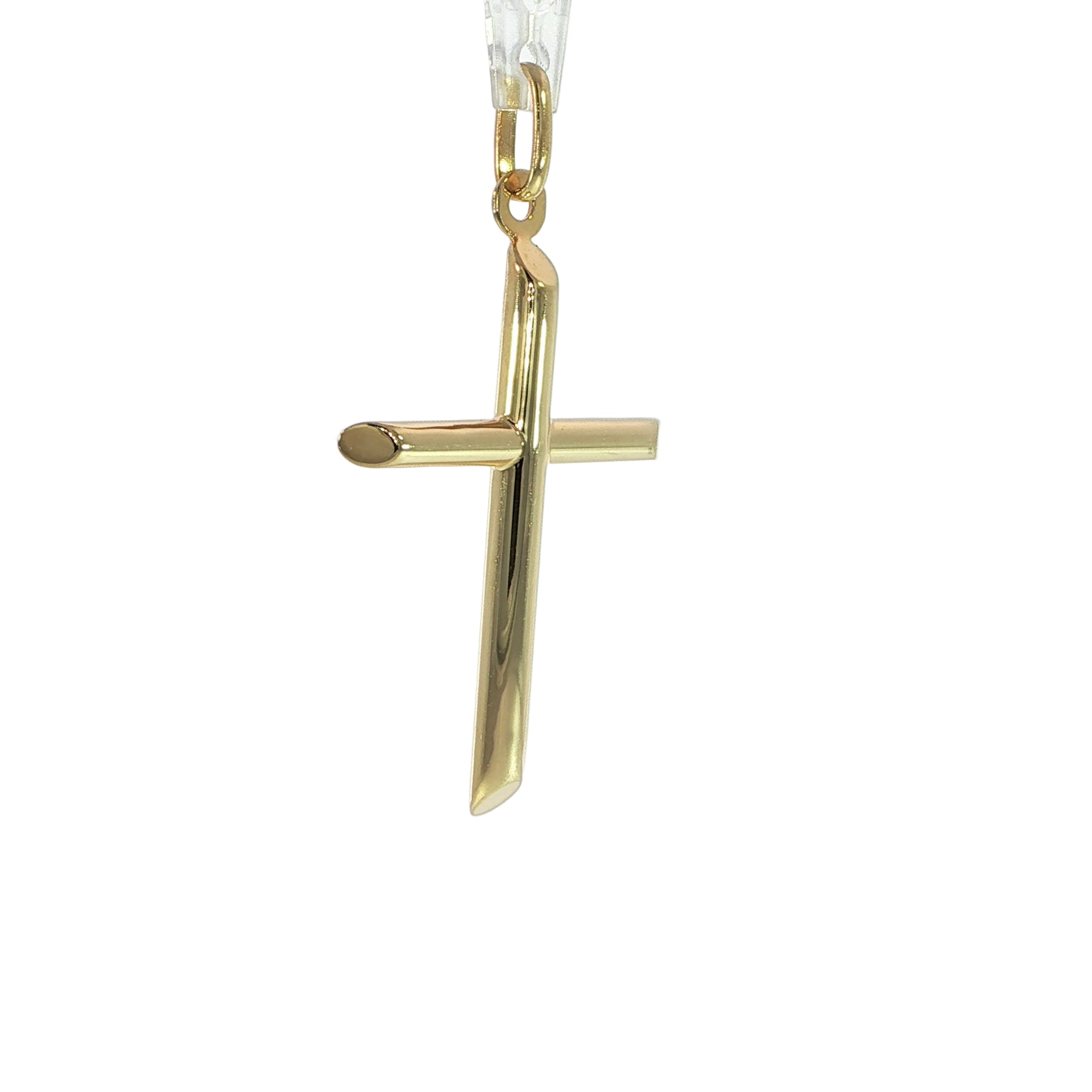 10K Yellow Gold Polished Cross Pendant