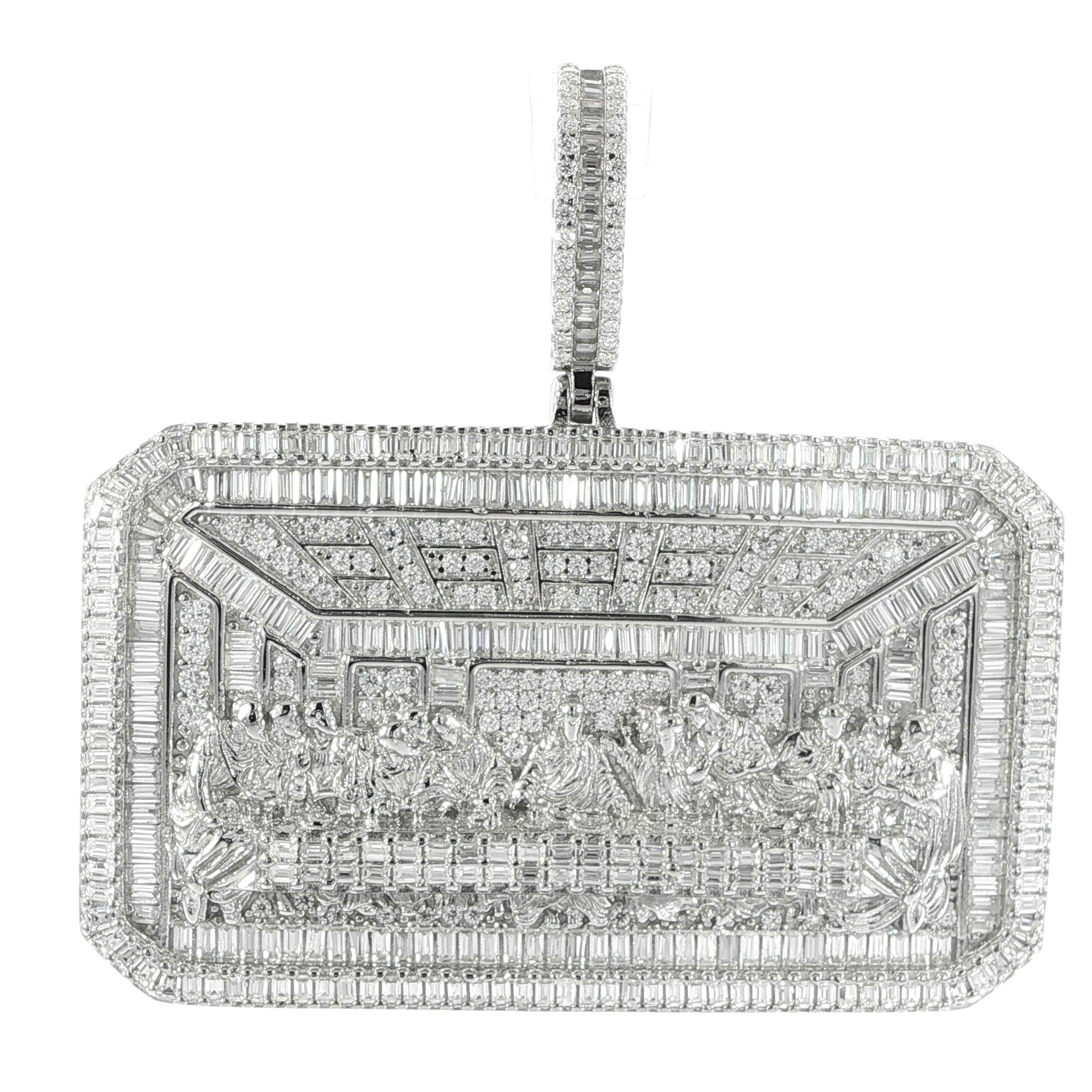 Sterling Silver Last Supper Pendant – VVS Moissanite 9 CTW