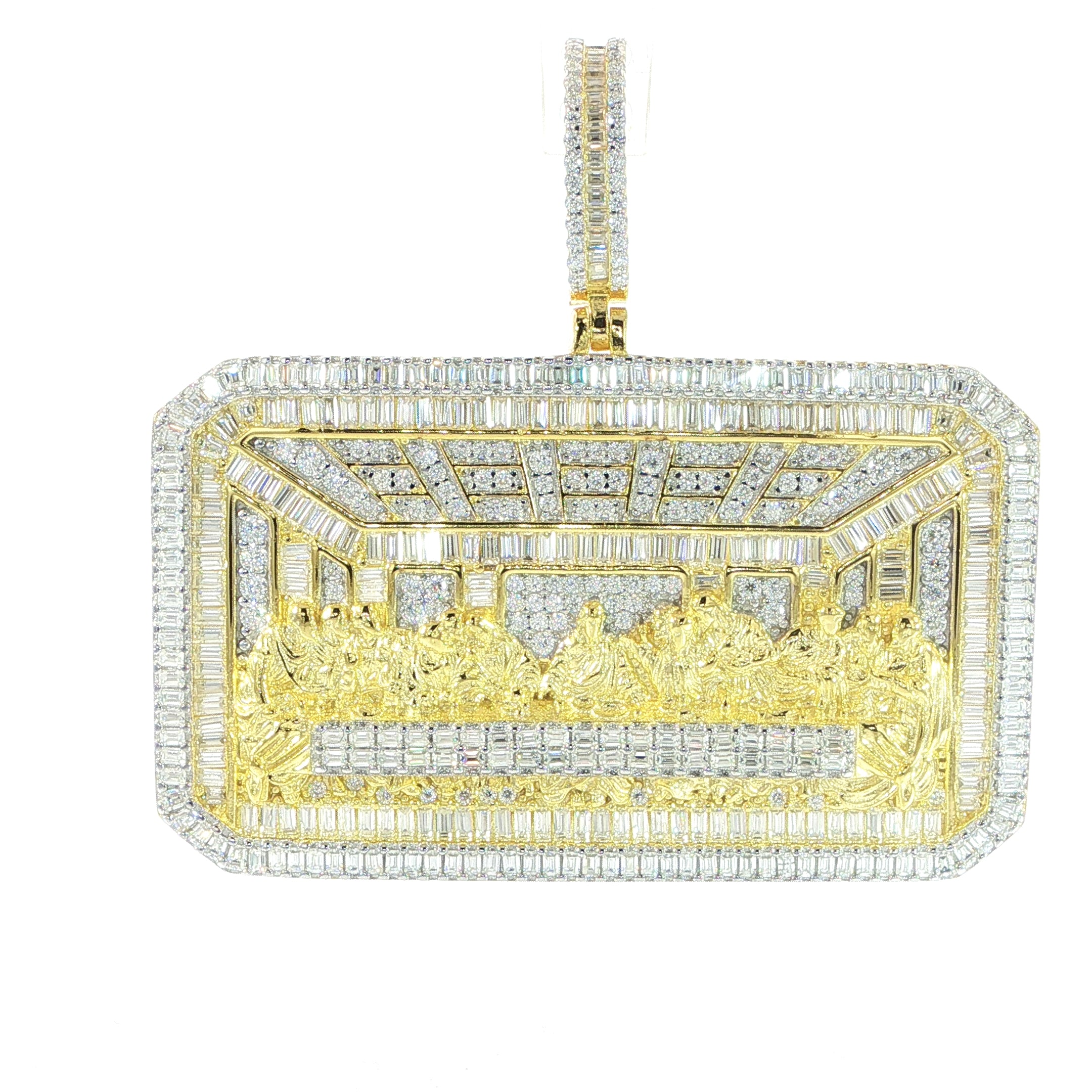 Sterling Silver Last Supper Pendant – VVS Moissanite 9 CTW