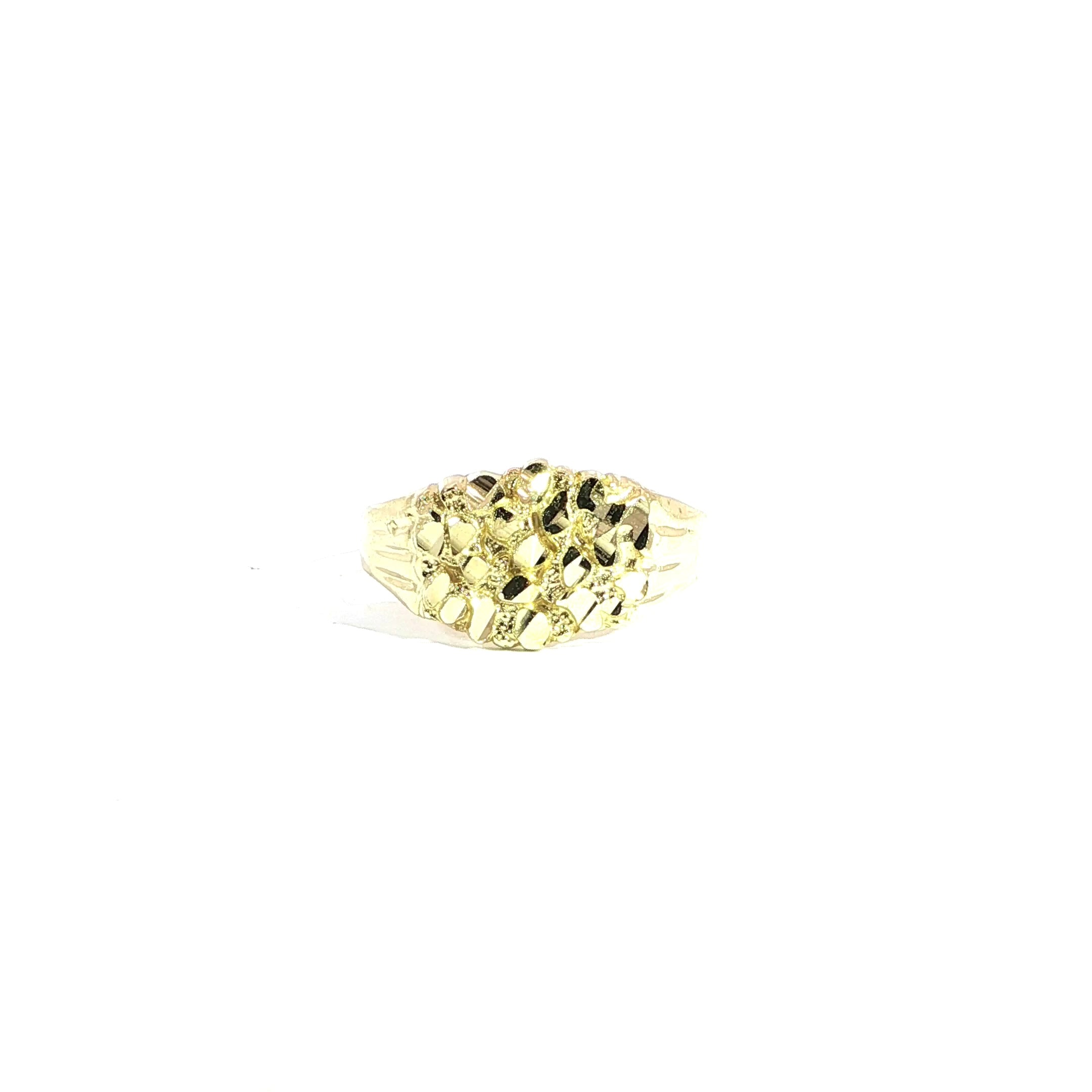 14K Gold Nugget Ring-11.55mm