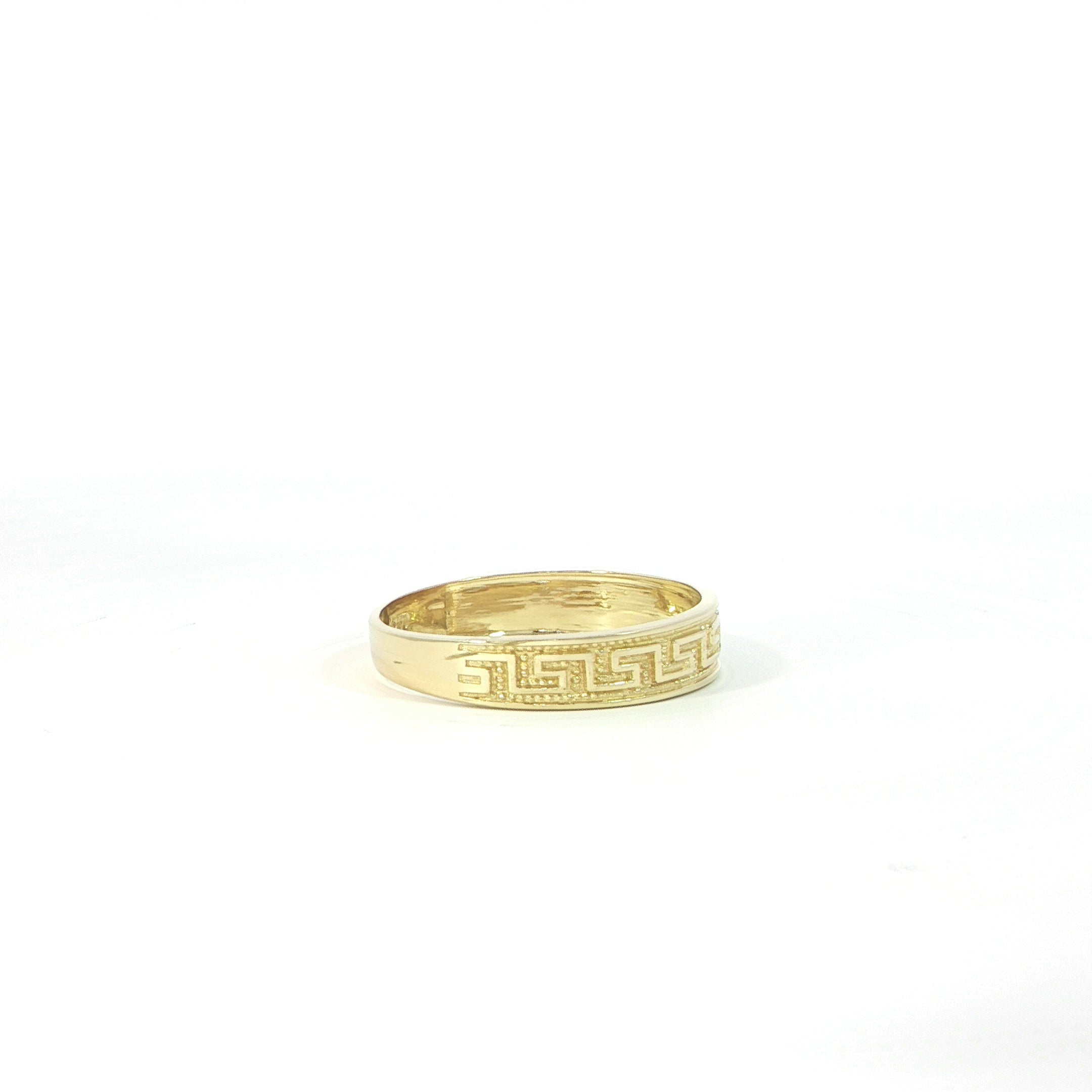 10K Yellow Gold Greek Key Band Ring