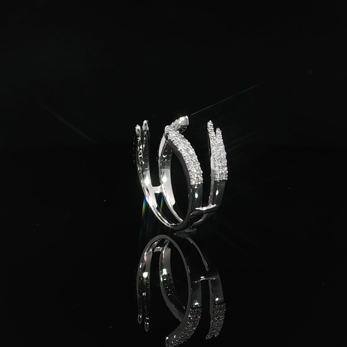 14K Double Row Open Diamond Enhancer – 0.41 CTW
