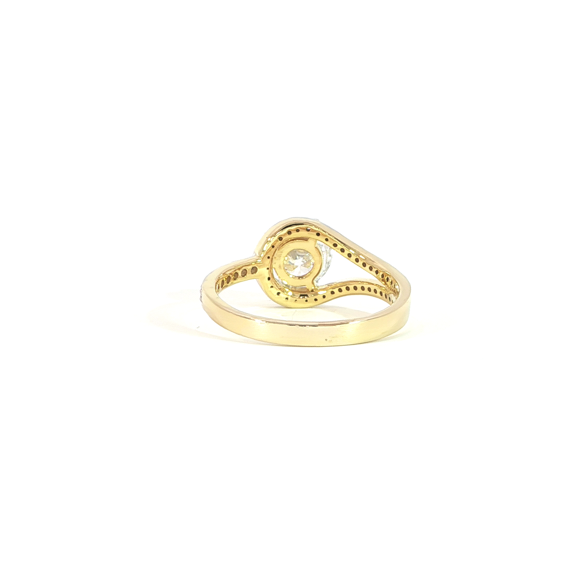 14K Gold Round Diamond Engagement Ring
