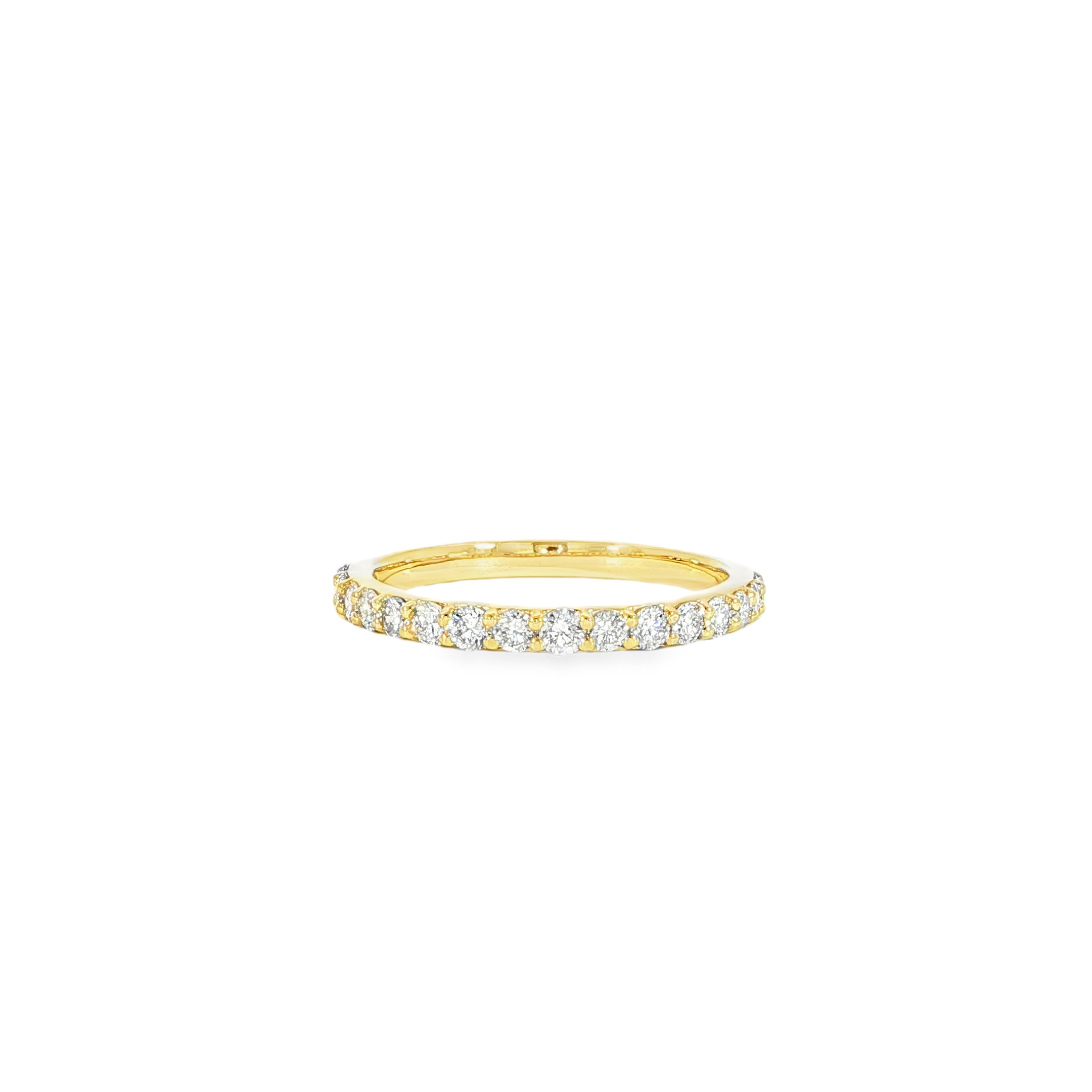 14K Round Diamond Band